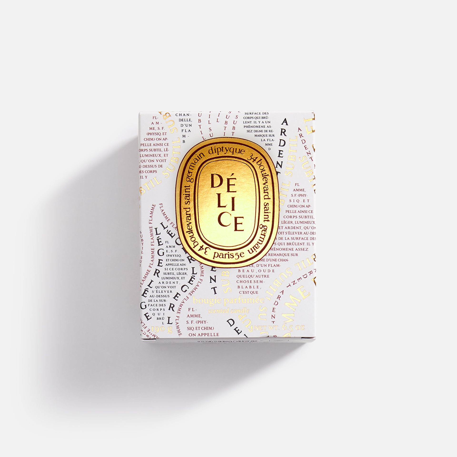 Diptyque Scented Candle 190g Limited Edition Delice with Lid