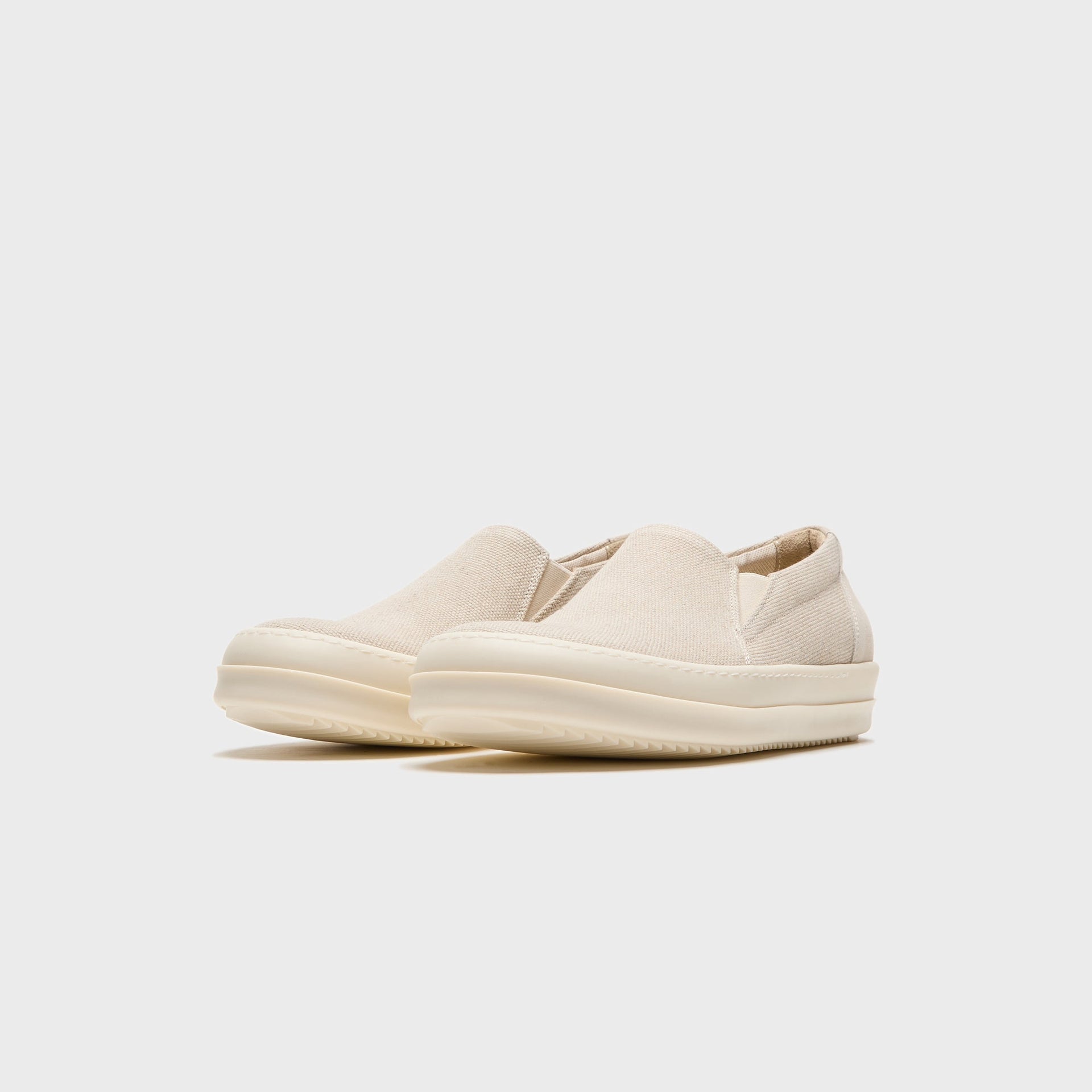 Rick Owens Temple Penta Boat Sneaks - Natural / Milk