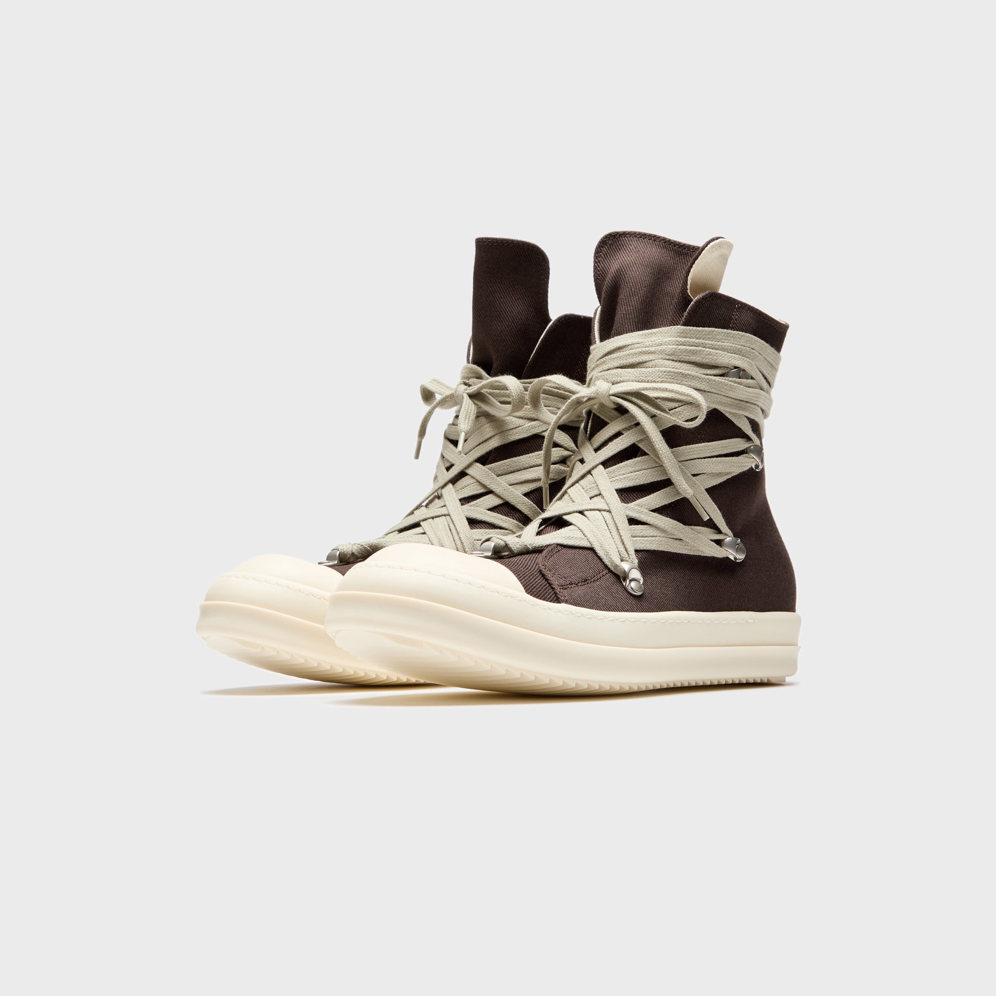 Rick Owens Megalace Sneaks - Dark Dust / Milk / Milk – Kith