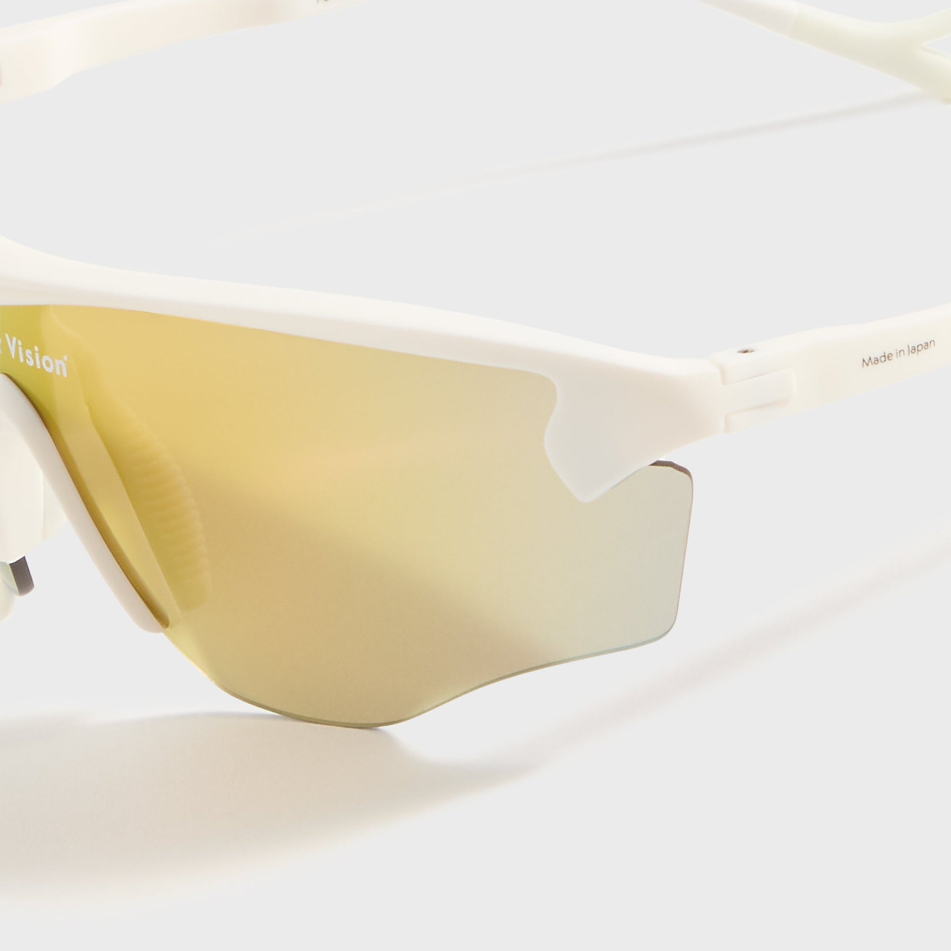 District Vision Junya Racer in White / D+ Amber Mirror