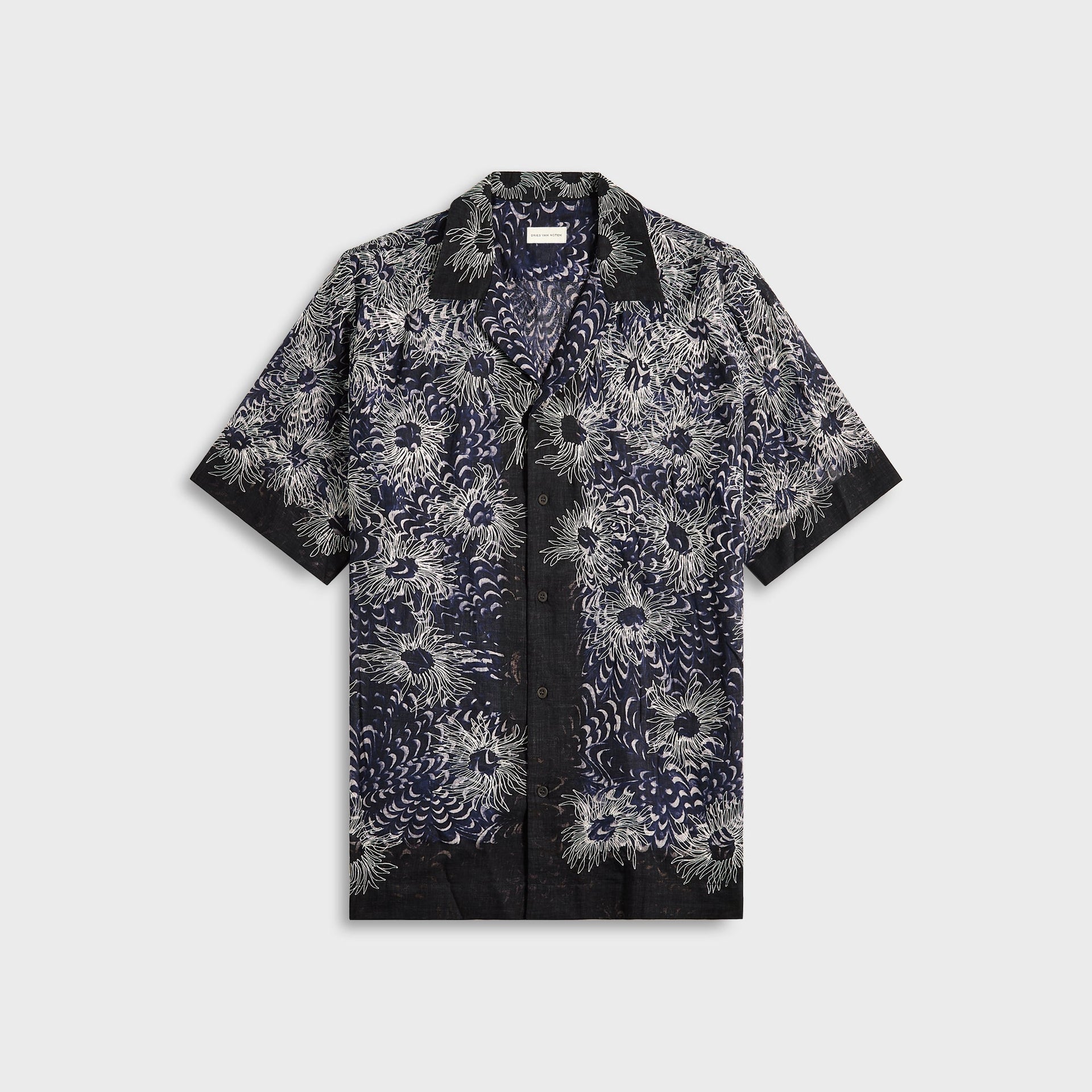 Dries Van Noten Carltone Emb 1162 M.W.Shirt in Navy