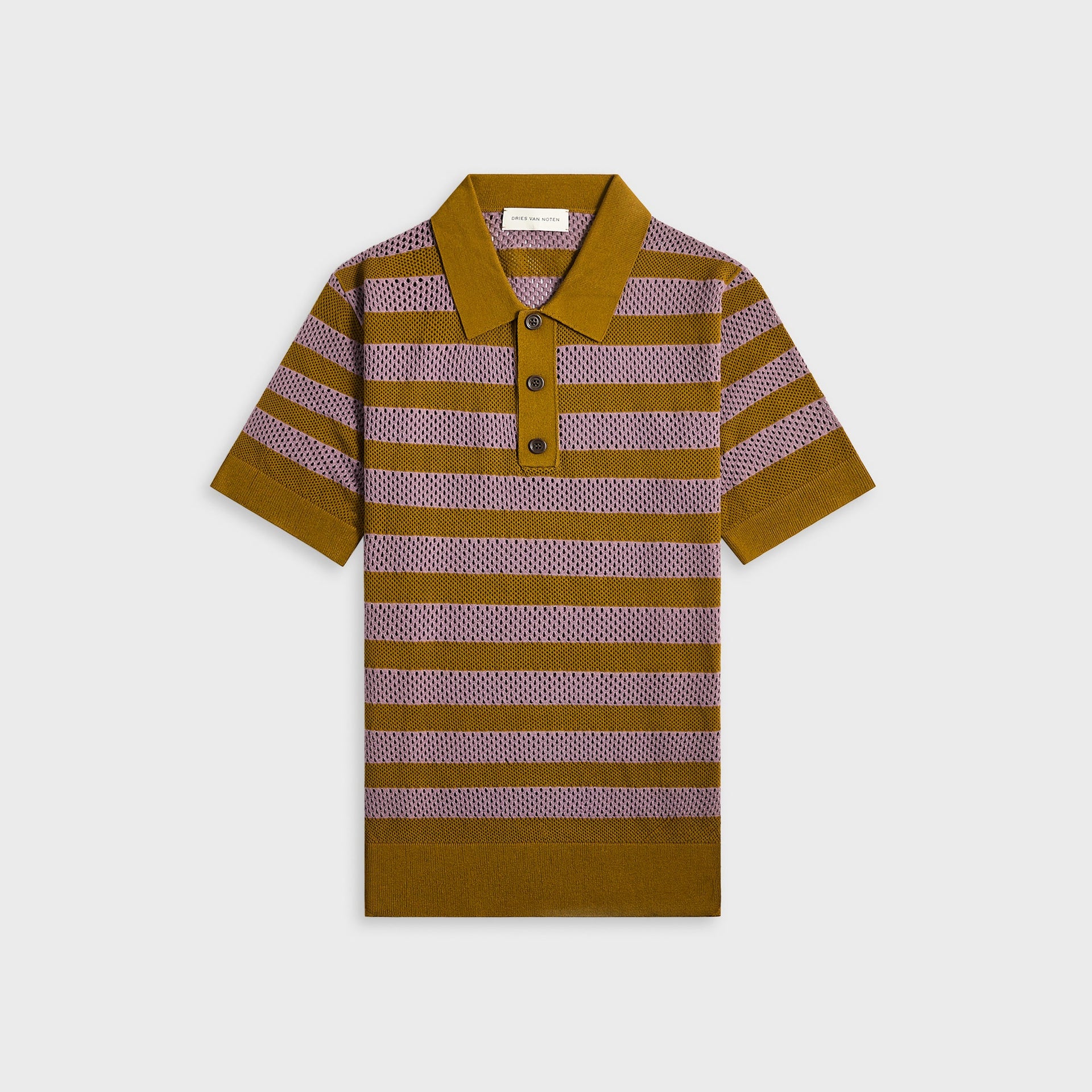 Dries Van Noten Mercy Stripe 1701 M.K.Polo in Olive