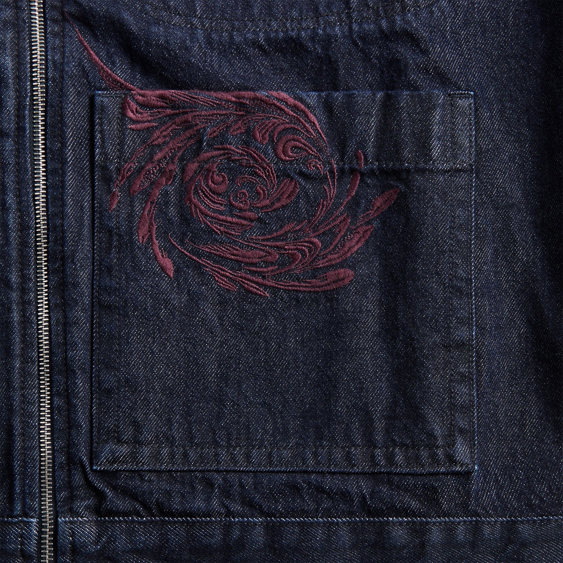 Dries Van Noten Embroidered Denim Jacket - Indigo