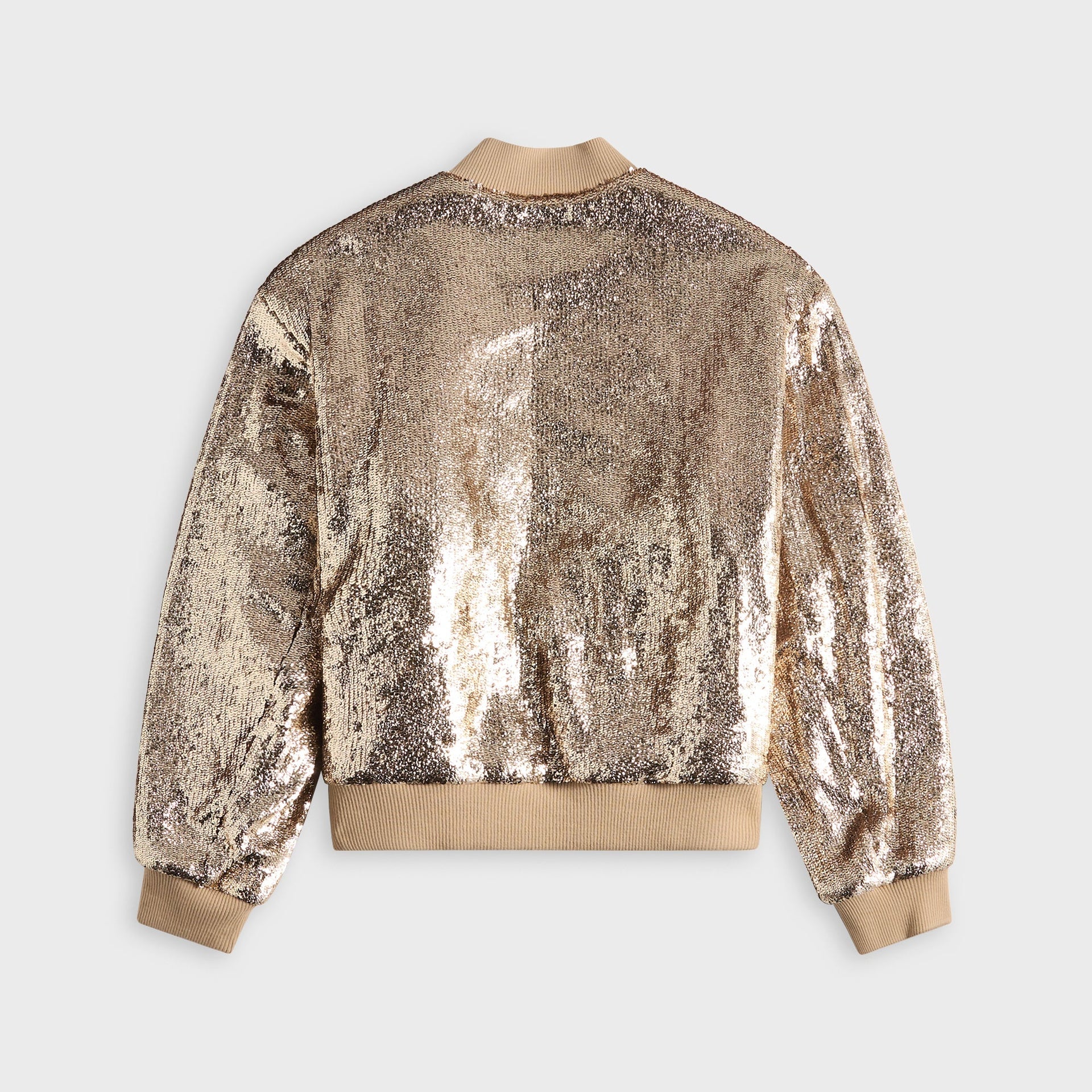 Dries Van Noten Sequinned Crepe Bomber Jacket - Gold