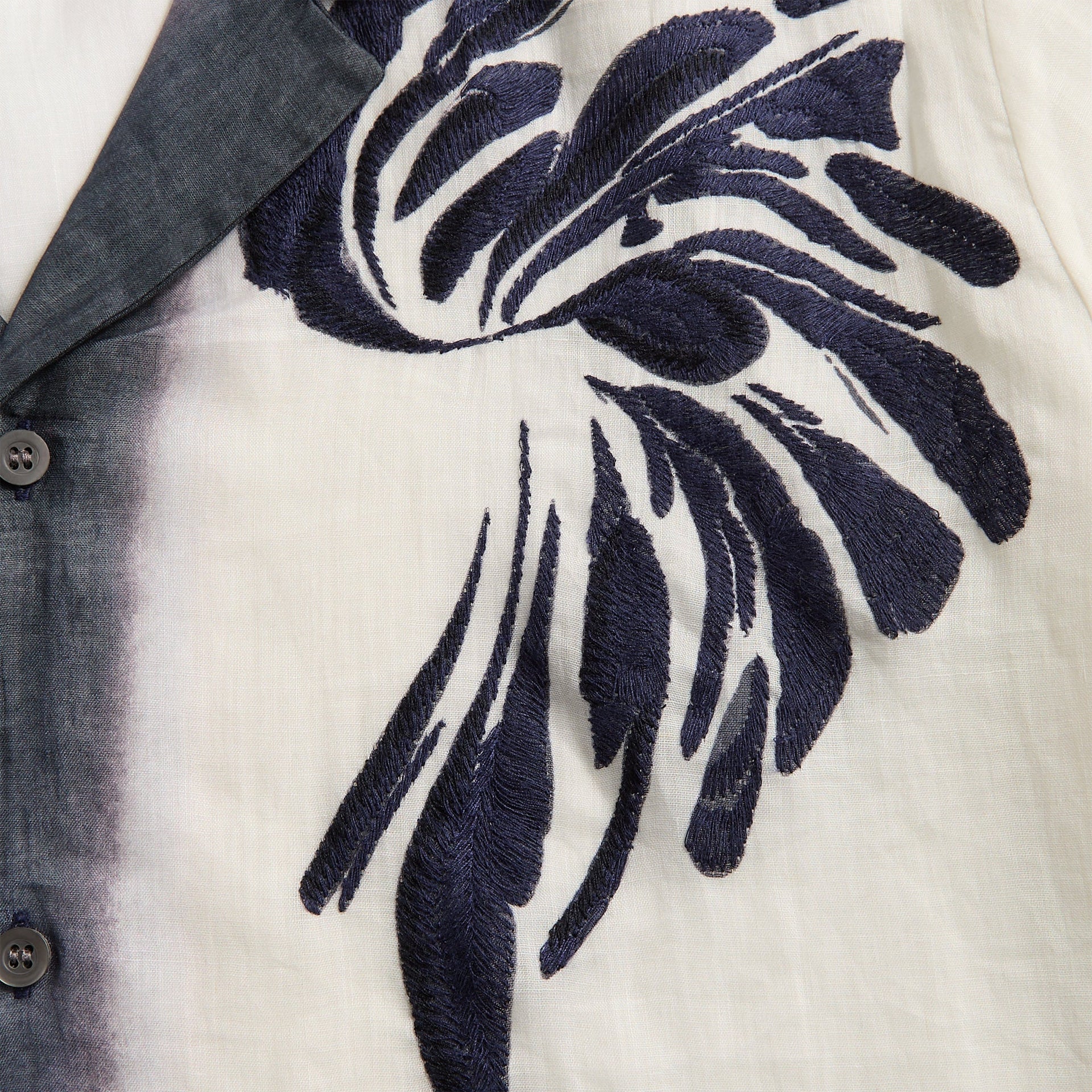 Dries Van Noten Carltone Emb 1268 M.W.Shirt - Navy