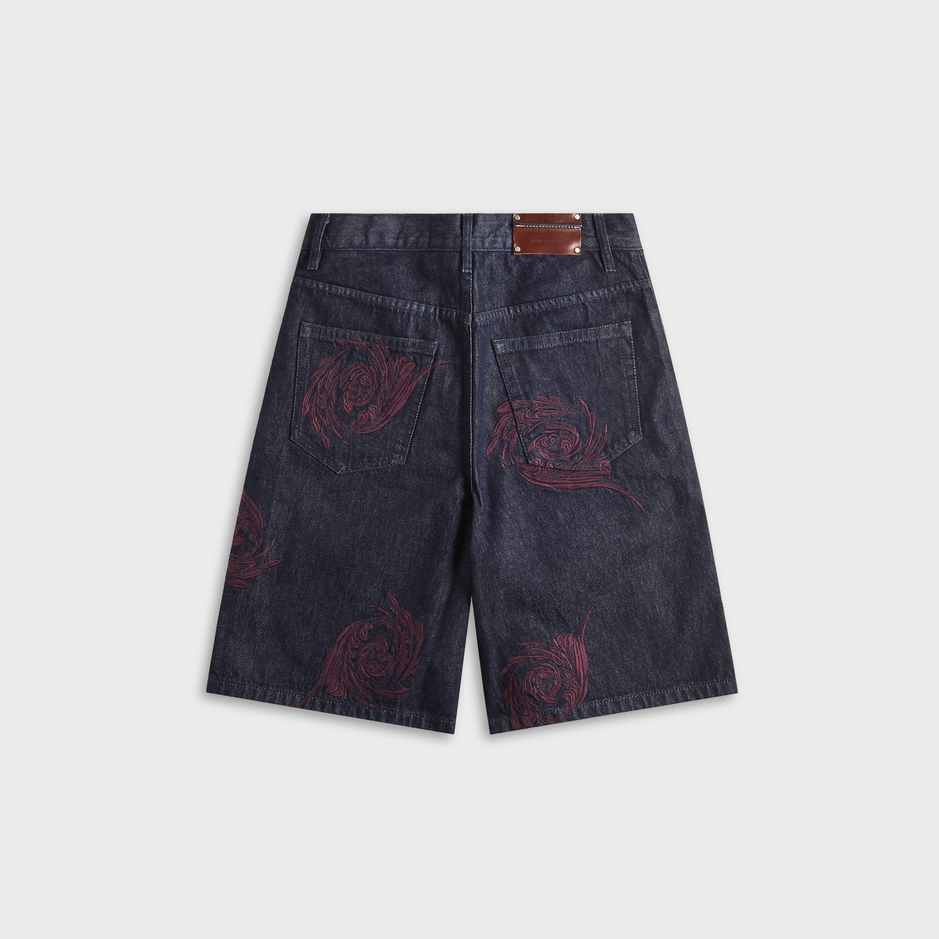 Dries Van Noten Embroidered Denim Bermuda Shorts - Indigo