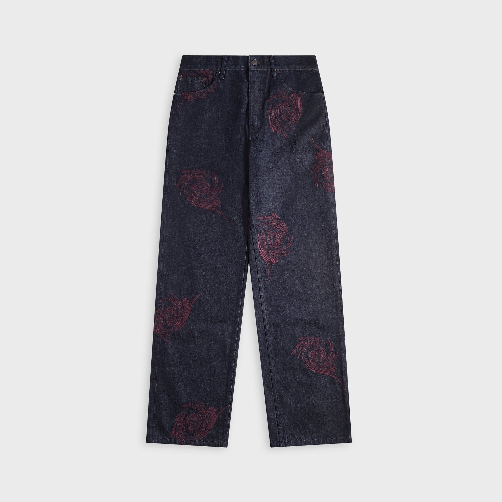 Dries Van Noten Pine Emb 1554 M.W.Pants - Indigo