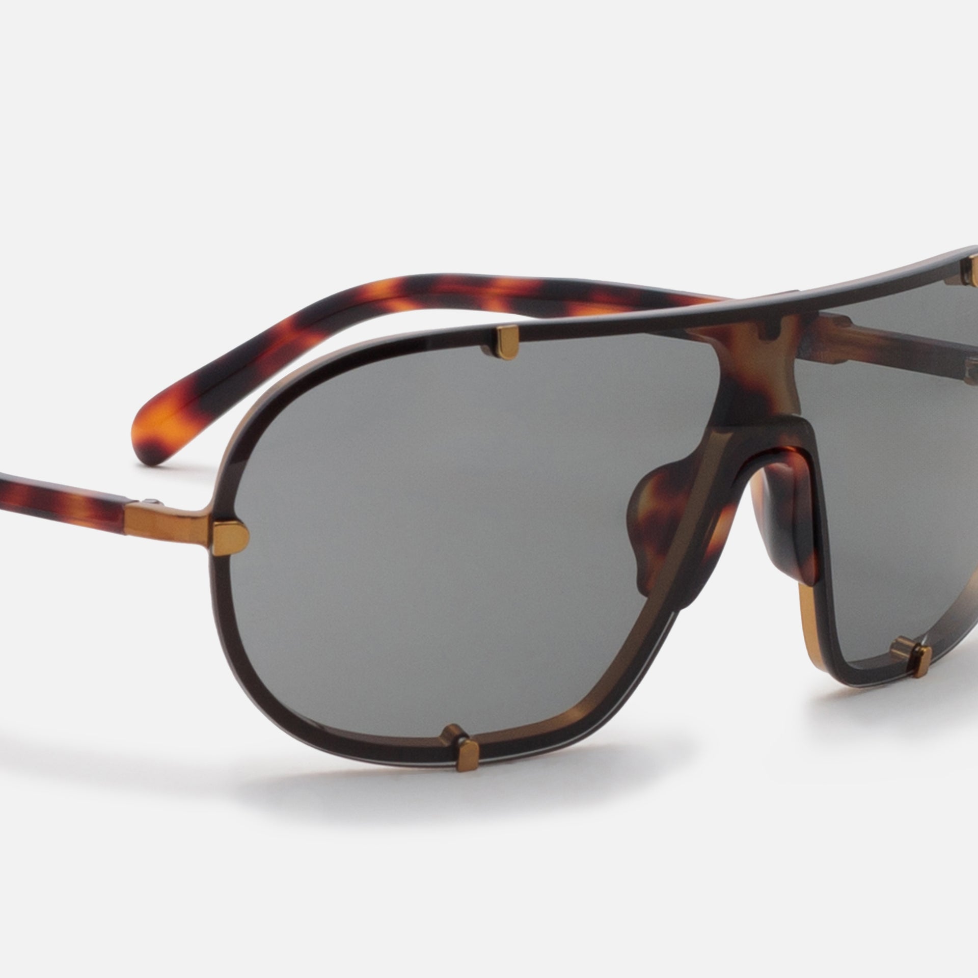 Dries Van Noten 216 C5 Aviator Frames - Old Gold