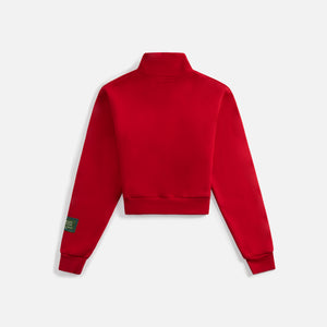 Danzy Cropped Quarter Zip Sweatshirt - Red