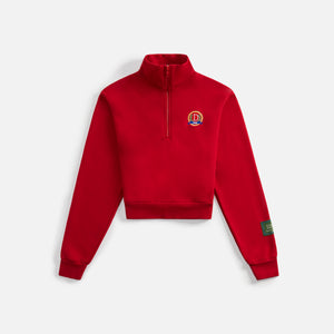 Danzy Cropped Quarter Zip Sweatshirt - Red – Kith