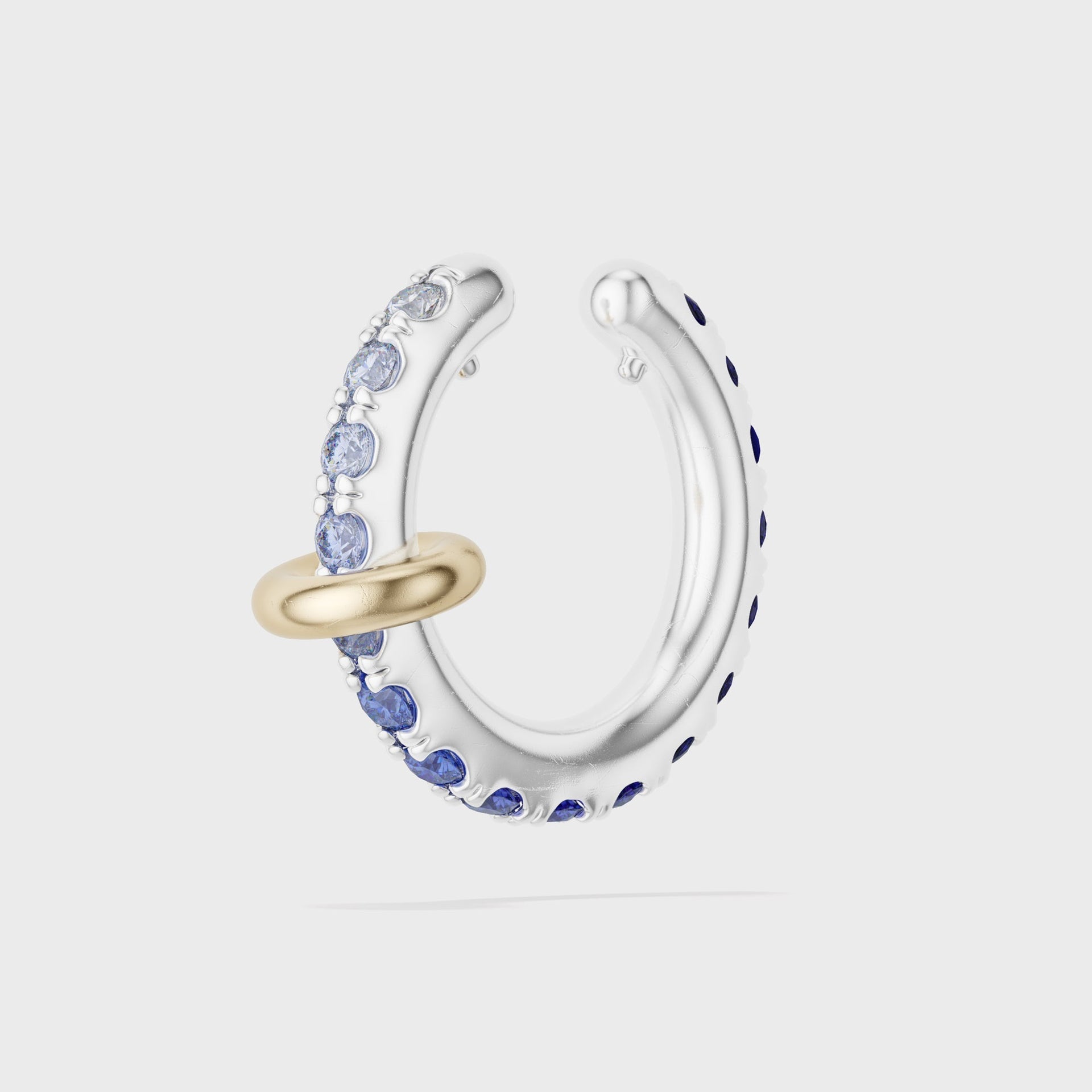 Spinelli Kilcollin Elara Ear Cuff - Sterling Silver / Blue sapphire