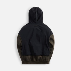 Essentials Nylon Fleece Hooded Sweater - Ink / Jet Black