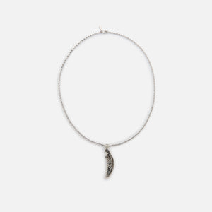 Emanuele Bicocchi Feather Pendant Necklace - Silver