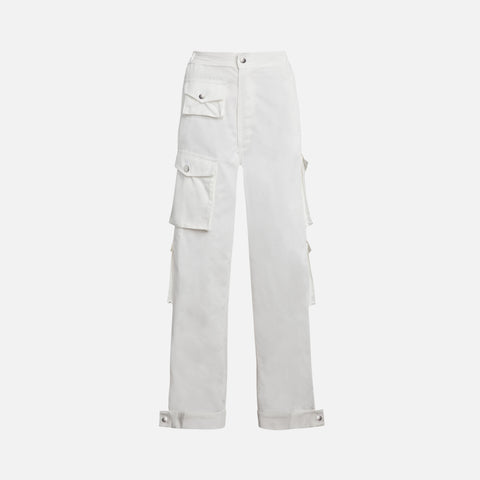 EB Denim Cargo Pants - White