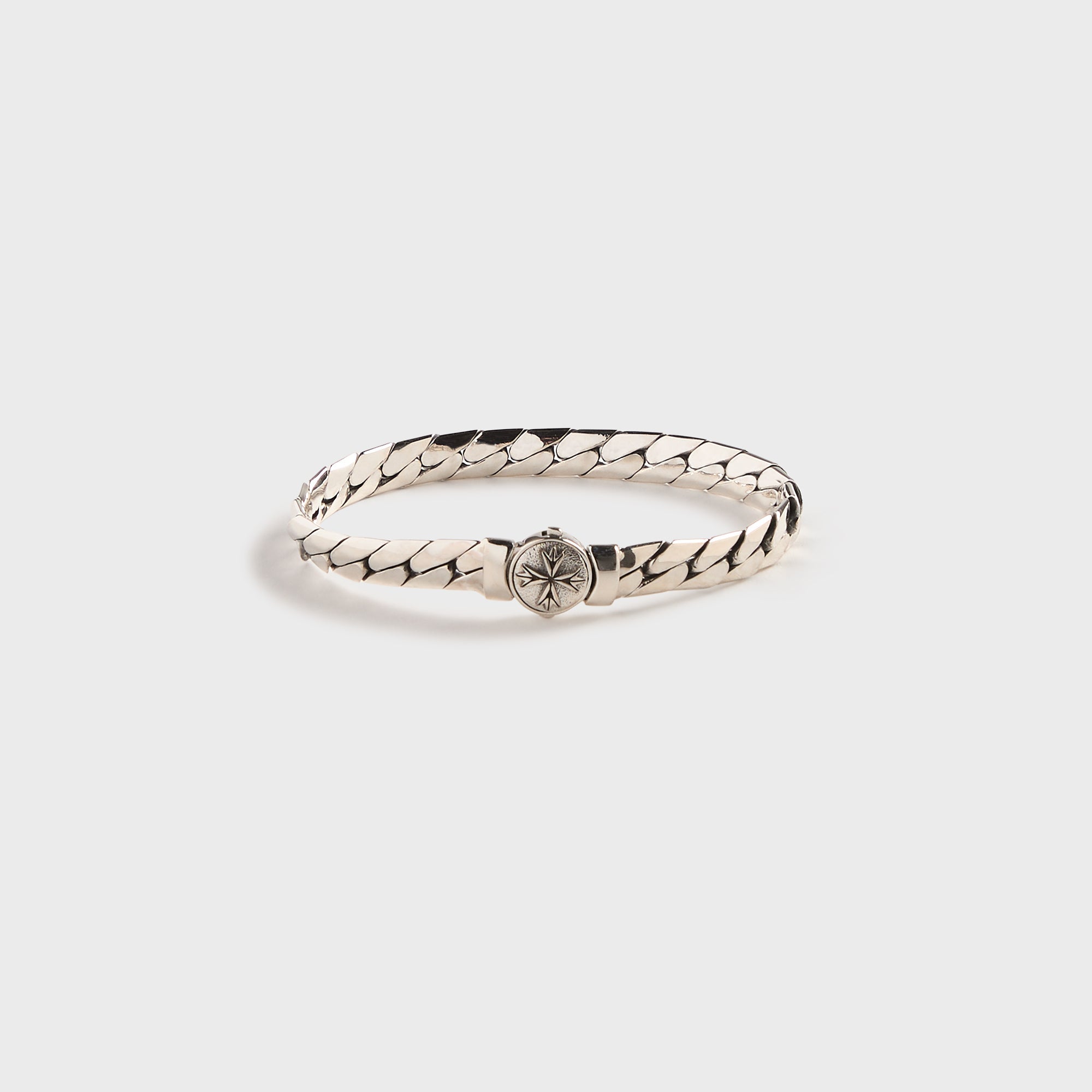 Emanuele Bicocchi Herringbone Chain Logo Bracelet - Silver – Kith