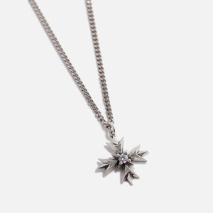 Emanuele Bicocchi Crest + Crystal Necklace - Silver