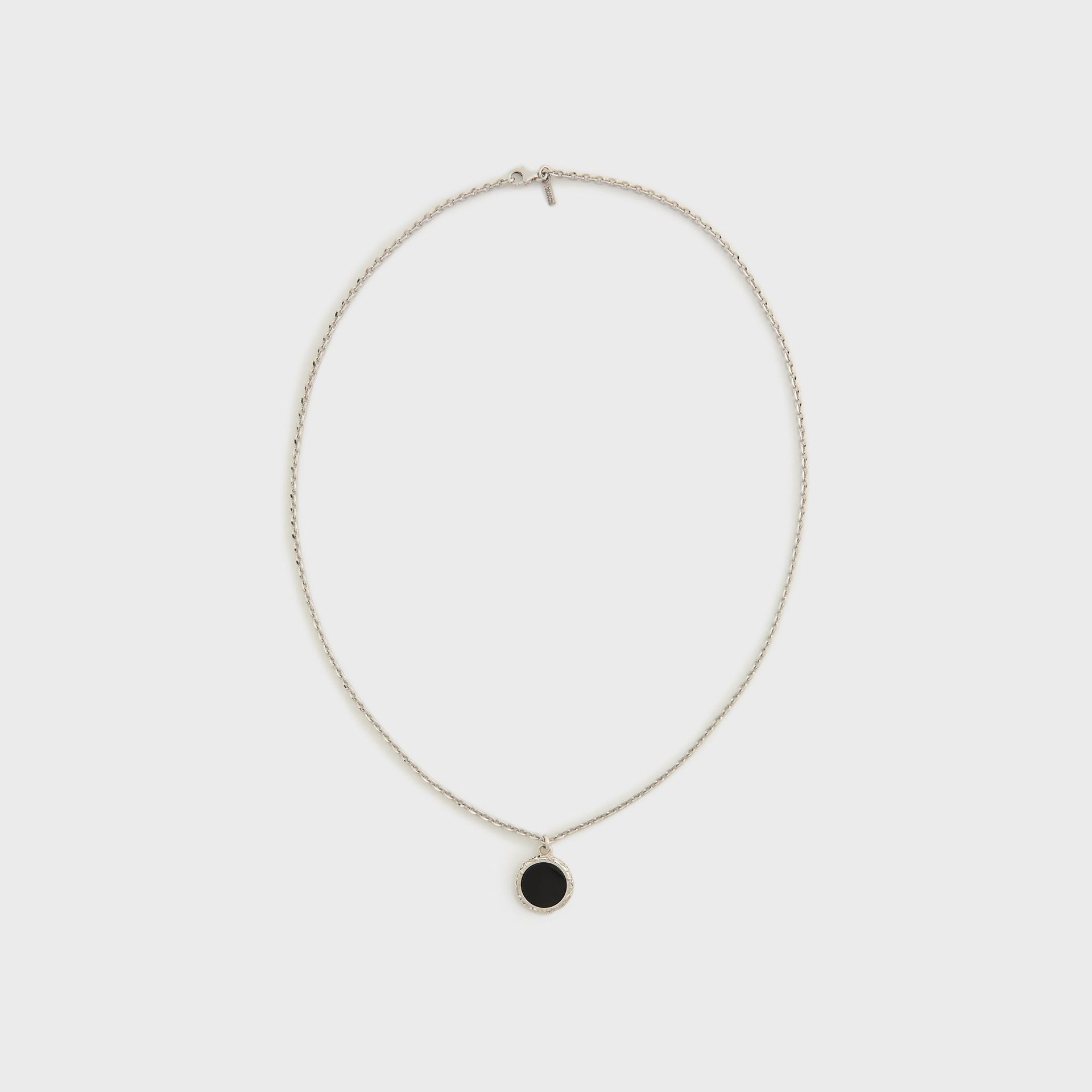 Emanuele Bicocchi Flourishing Onyx Amulet Necklace - Silver