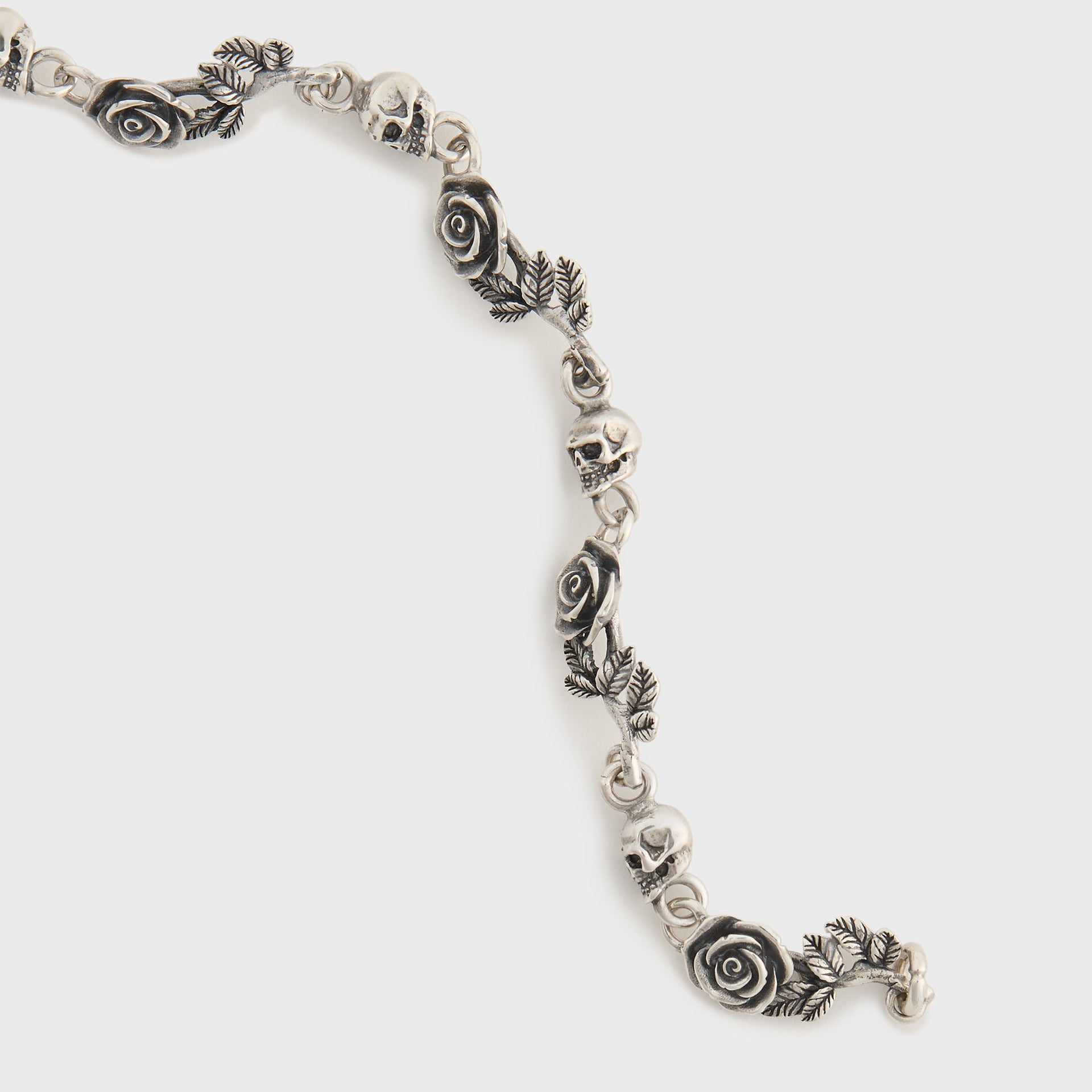 Emanuele Bicocchi Multi-Roses And Skulls Bracelet - Silver