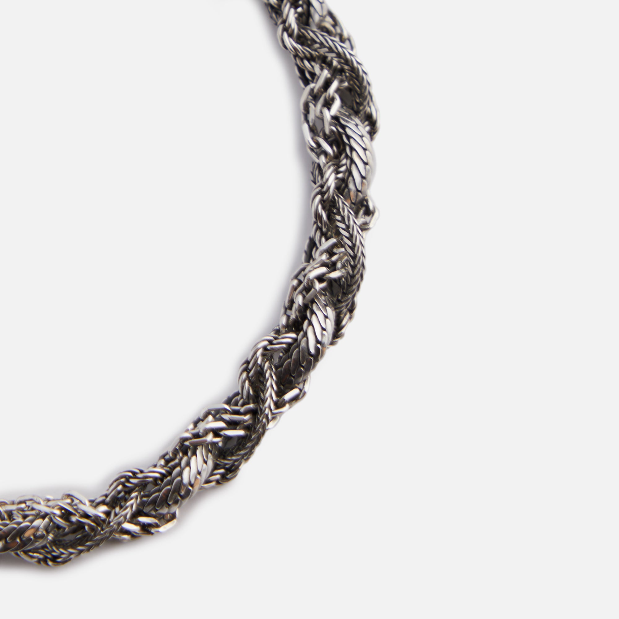 アクセサリー Emanuele Bicocch Small Round Braid Emanuele Bicocchi Round Braid Necklace | Silver | FARFETCH NO