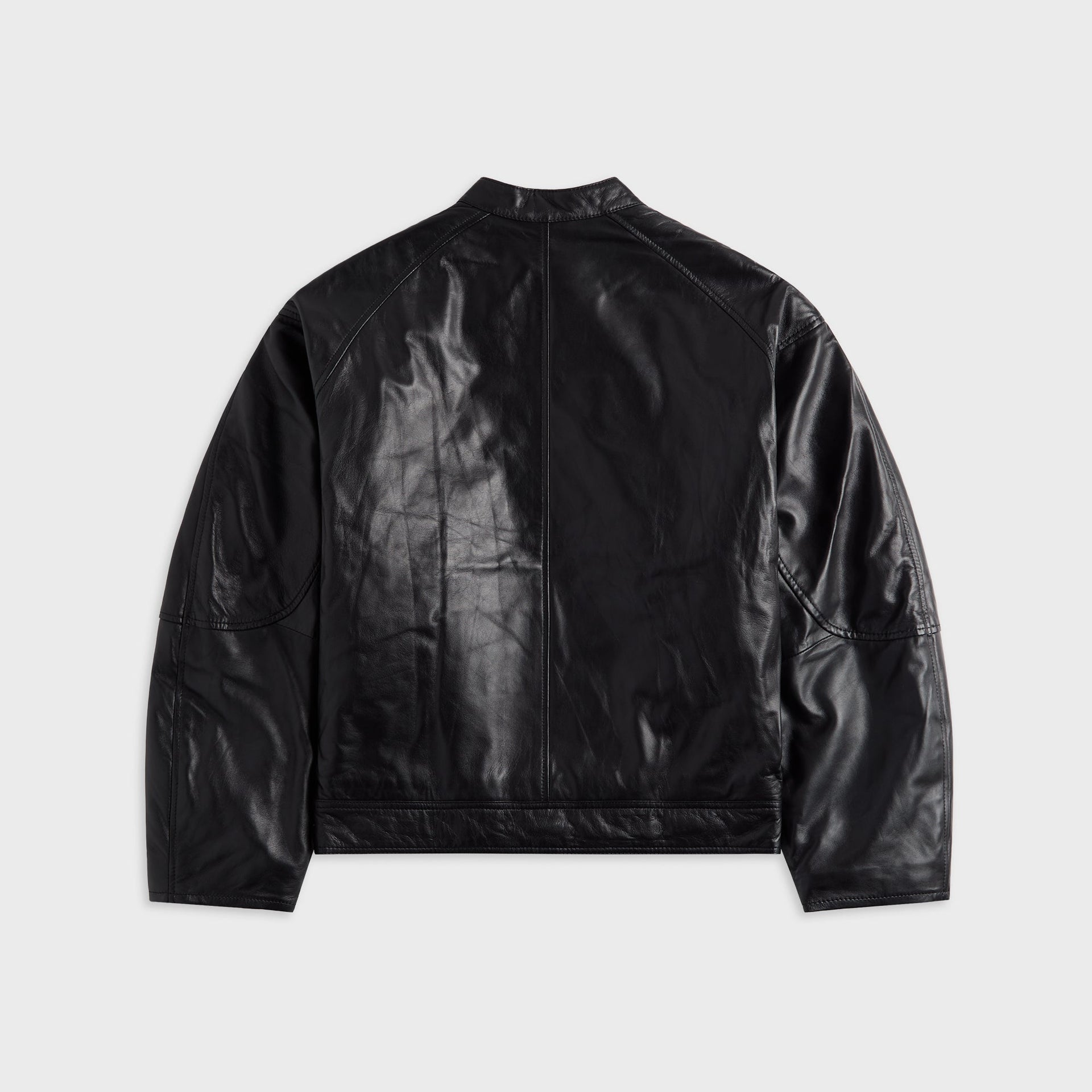 EB Denim Domenico Leather Bomber Jacket - Black