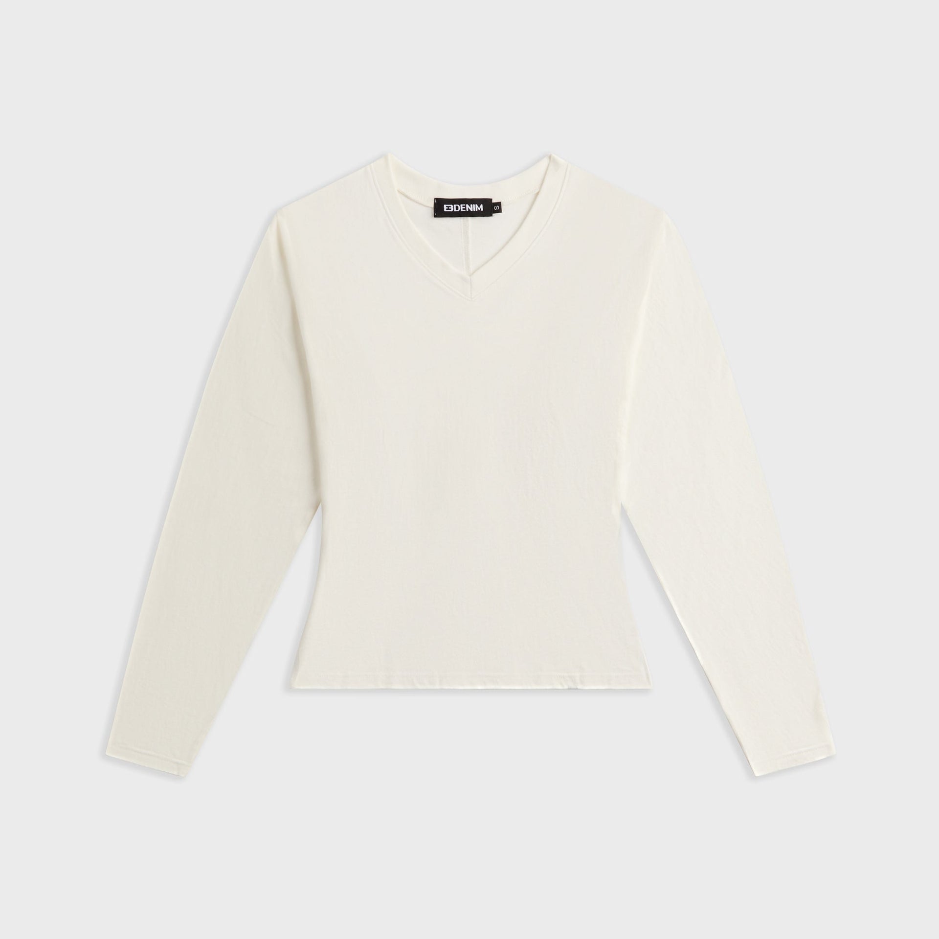 EB Denim Acacia V-Neck Long Sleeve - White