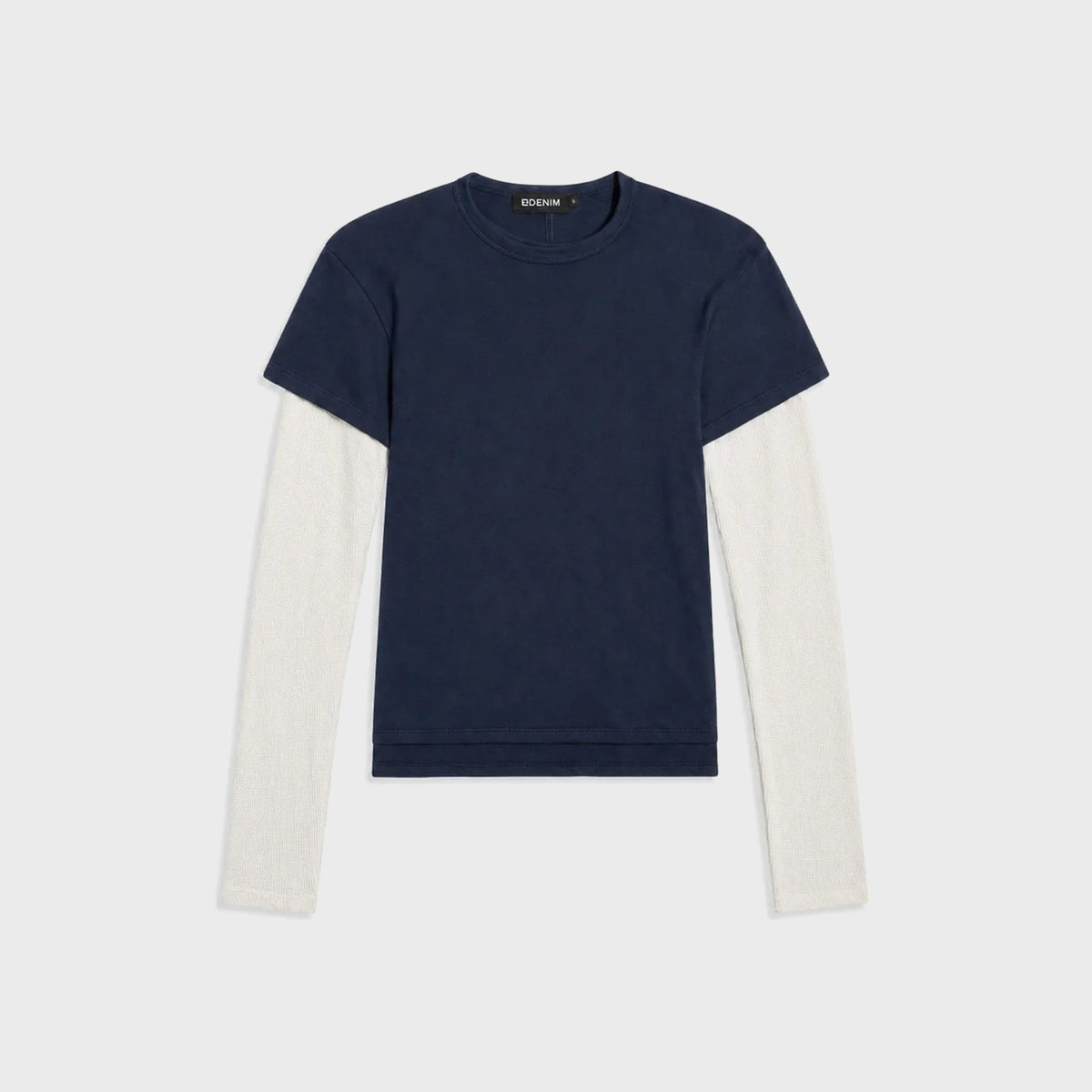EB Denim Rory Layered Long Sleeve Tee - Black / White