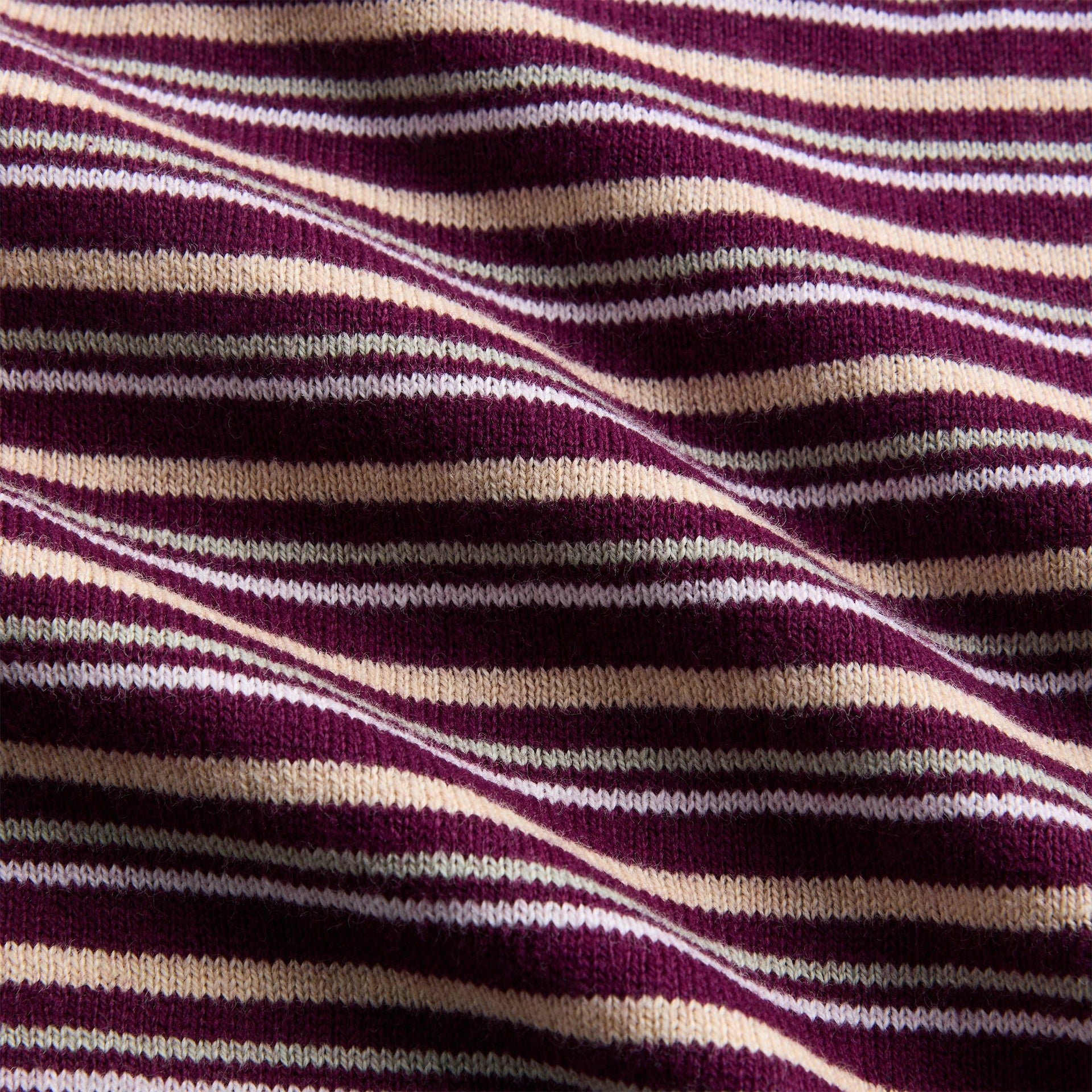 EB Denim Romy Knit Racer Tank Top - Burgundy / Soft Pink Stripe