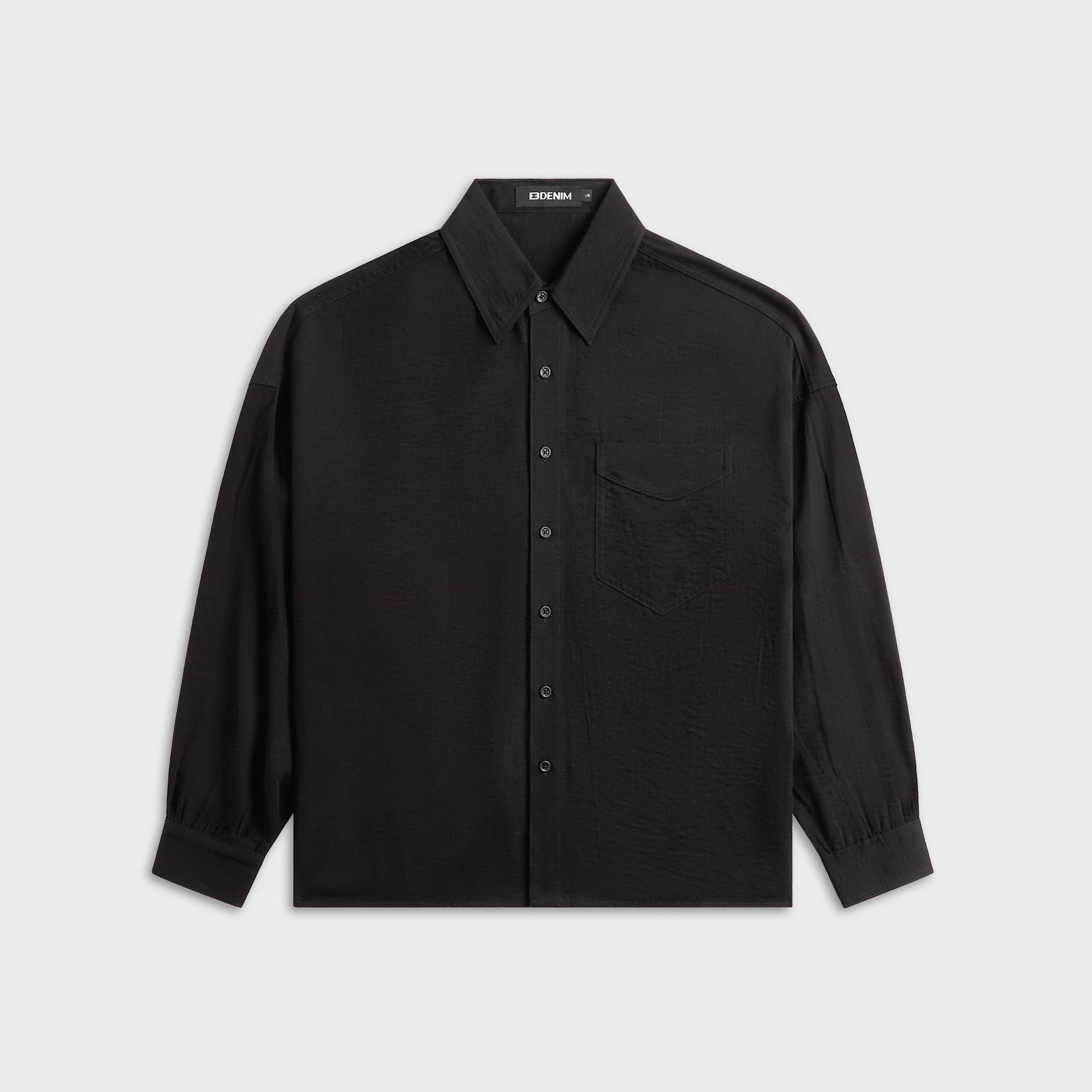 EB Denim Adeline Button Down Shirt - Black Linen