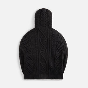 Essentials Cable Knit Hoodie - Black