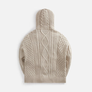 Essentials Cable Knit Hoodie - Silver Cloud