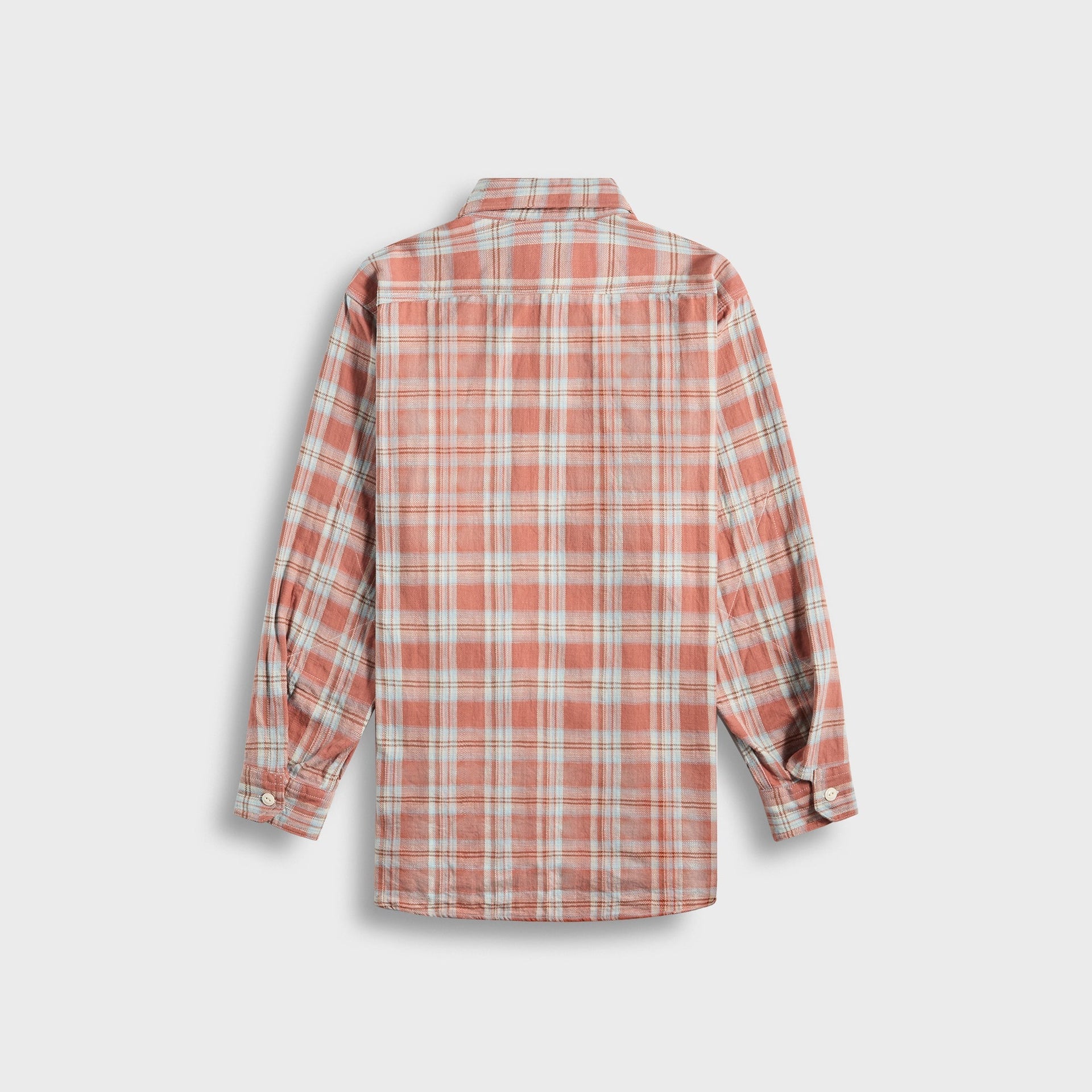 Engineered Garments Work Plaid Jacquard Shirt in Pink
