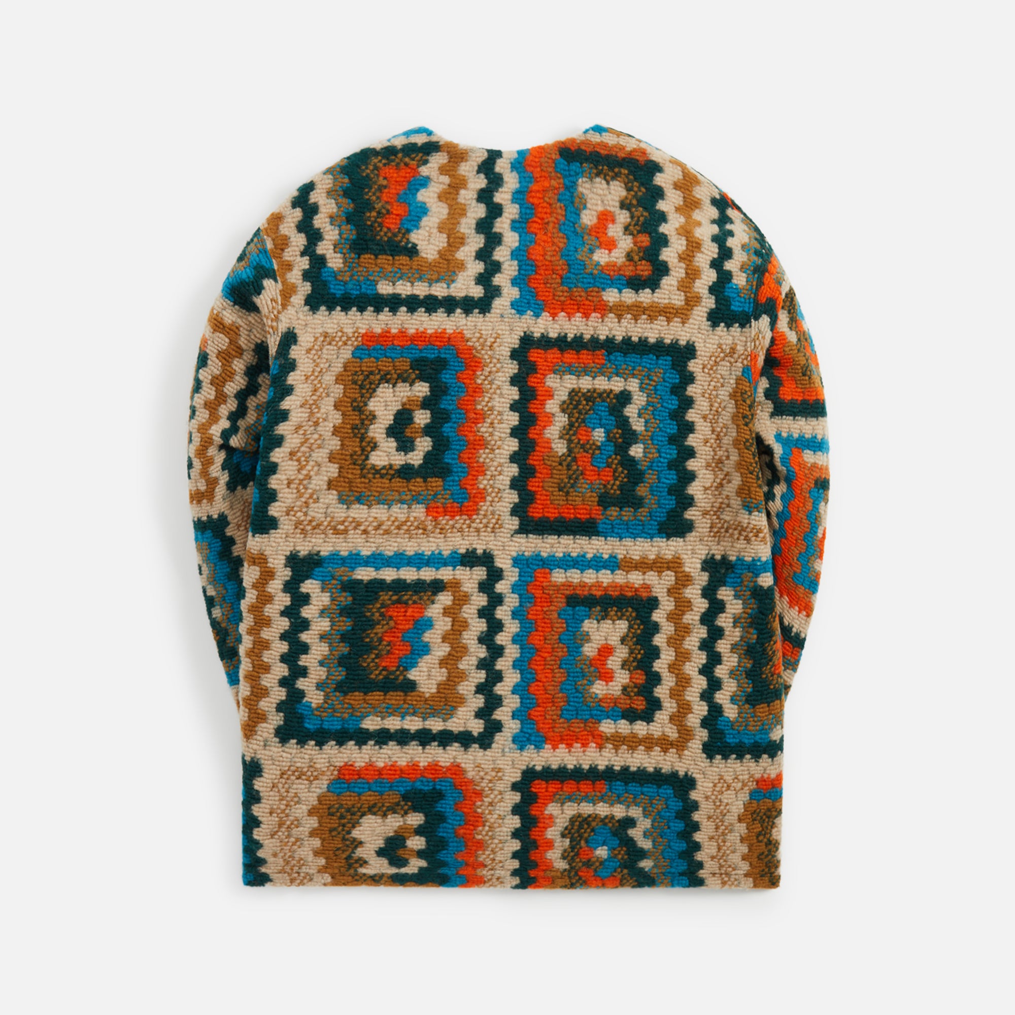 Engineered Garments Knit Cardigan Poly Wool Crochet Knit - Multi