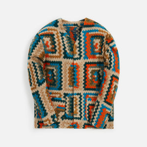 Engineered Garments Knit Cardigan Poly Wool Crochet Knit - Multi
