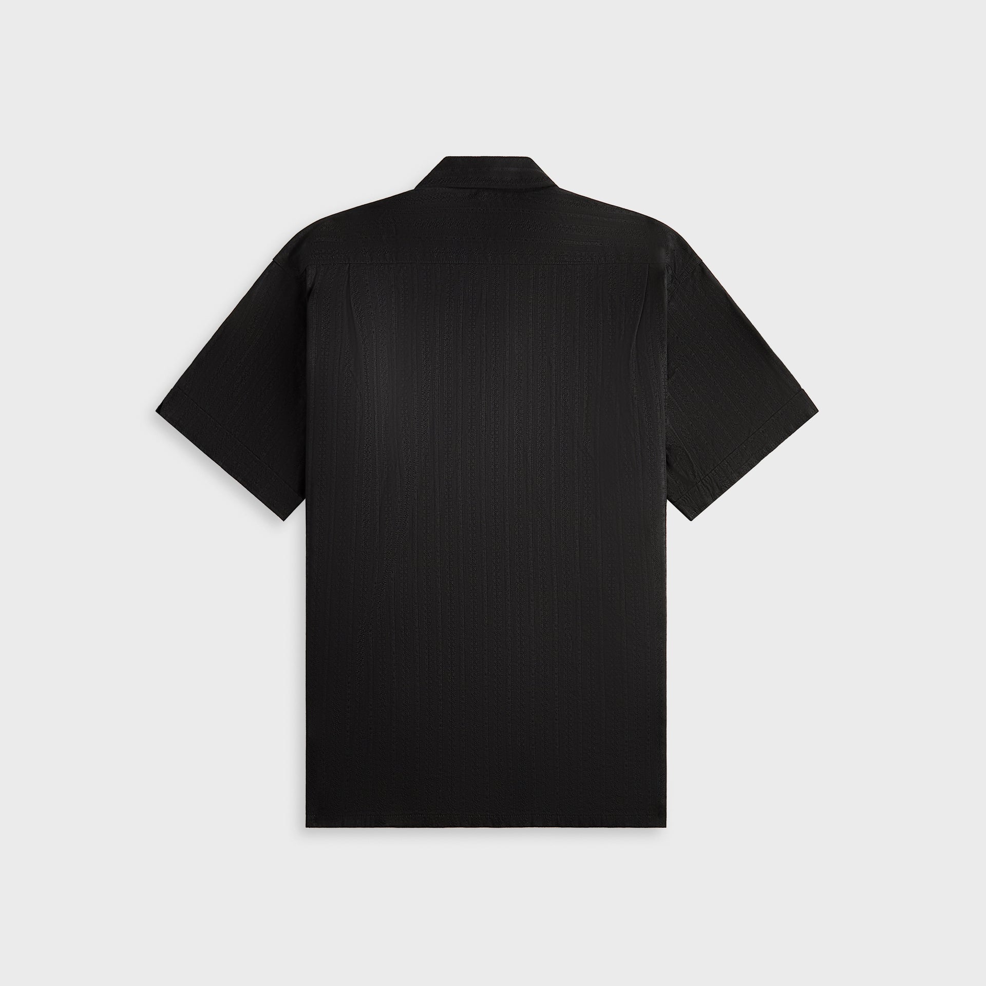 Engineered Garments Cotton Lace Stripe Jacquard Camp Shirt - Black