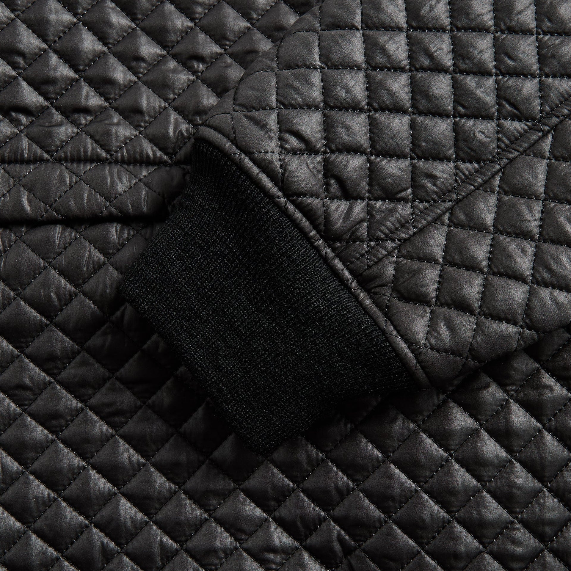 Engineered Garments Polyester Small Diamond Quilt Wind Pull -  Black
