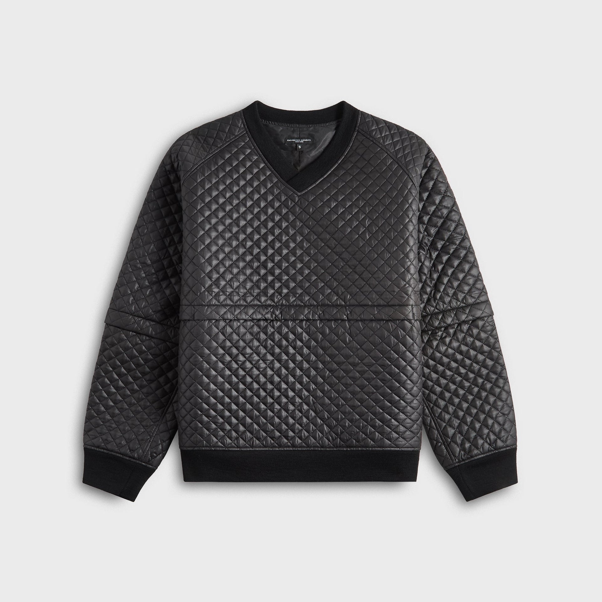 Engineered Garments Polyester Small Diamond Quilt Wind Pull -  Black