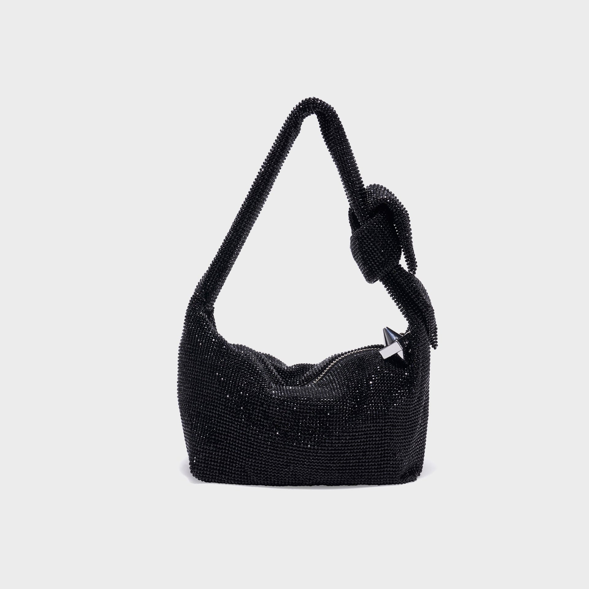Emm Kuo Waverly Crystal Mesh Mini Hobo Bag - Black Swarovski®