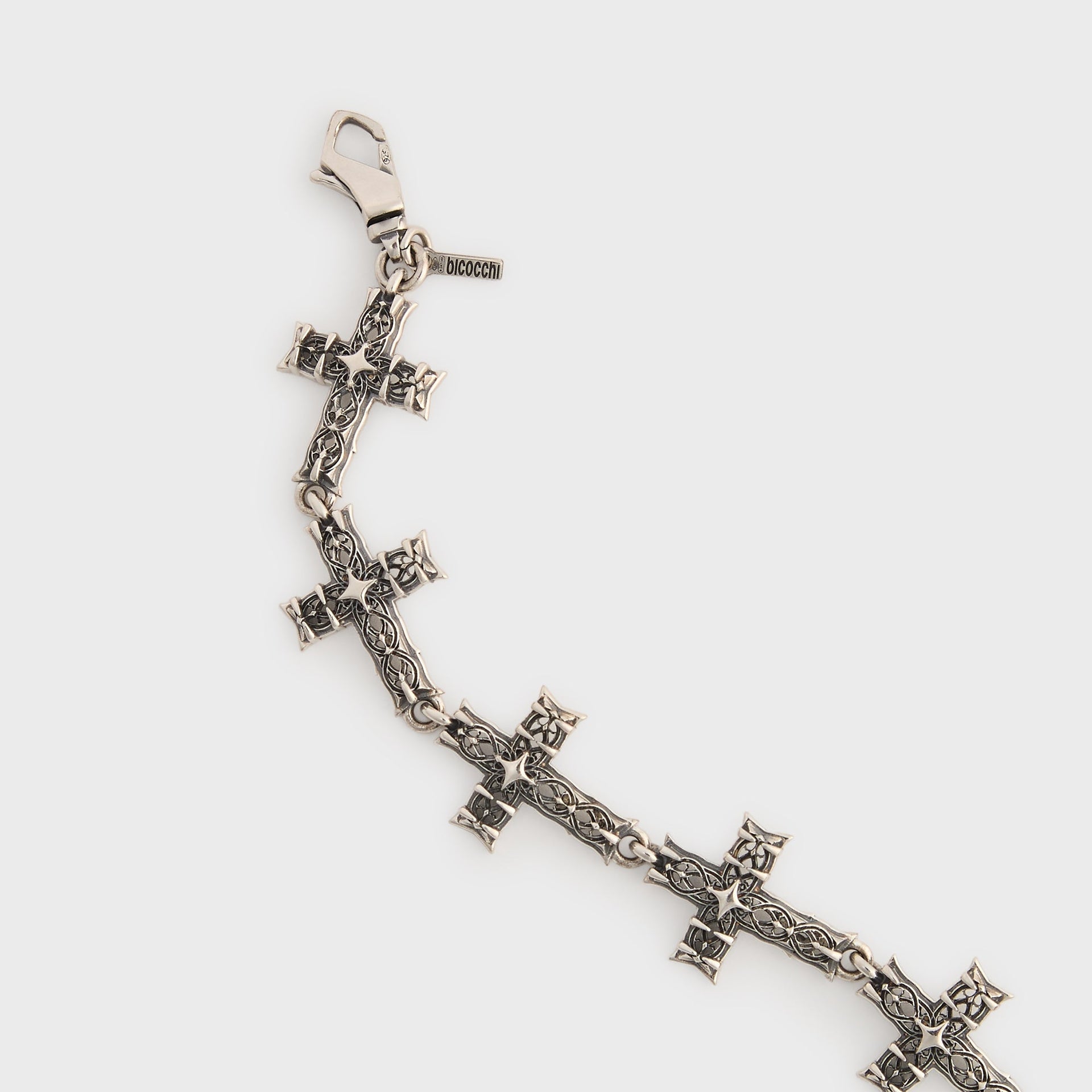 Emanuele Bicocchi Notre Dame Cross Bracelet - Silver