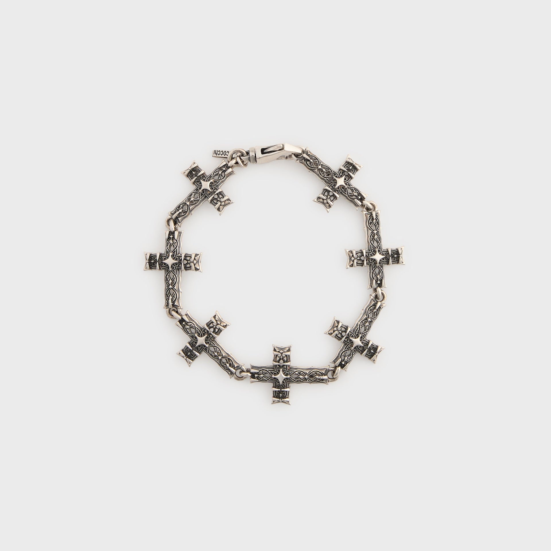 Emanuele Bicocchi Notre Dame Cross Bracelet - Silver