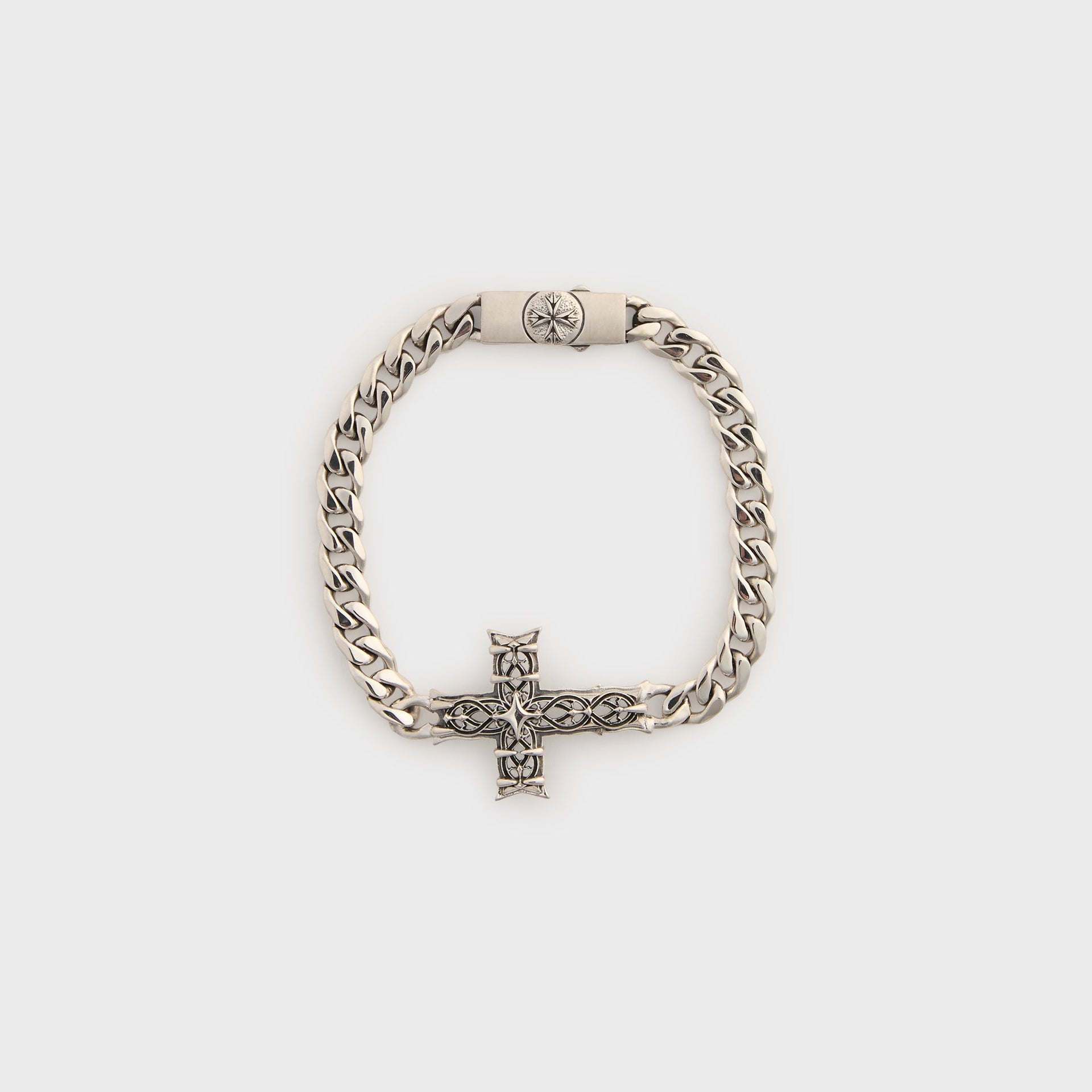 Emanuele Bicocchi Reissue Notre Cross Cross Chain Bracelet - Silver