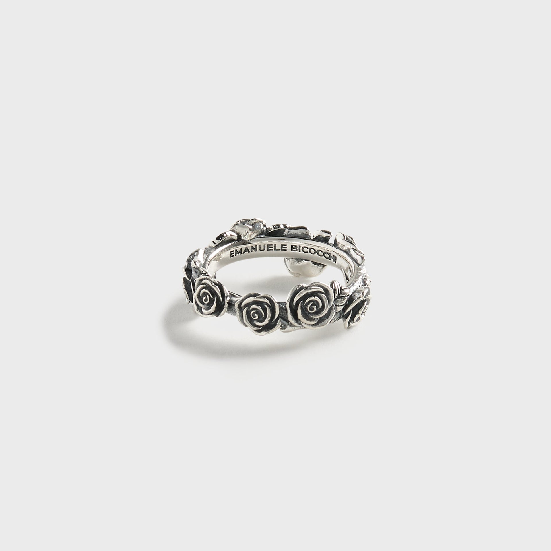 Emanuele Bicocchi Rose Band Ring - Silver
