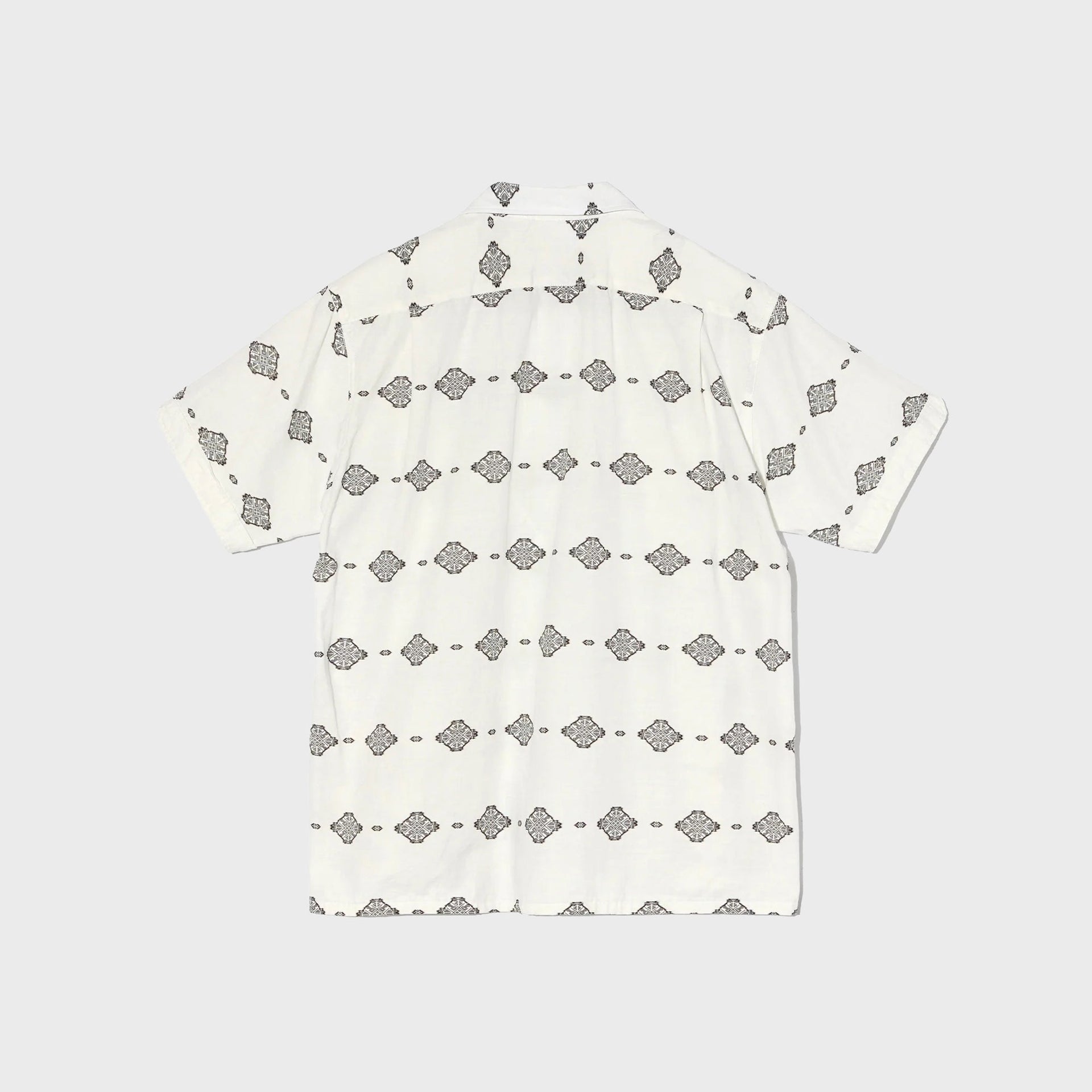 Engineered Garments Ikat Print Camp Shirt - White / Black