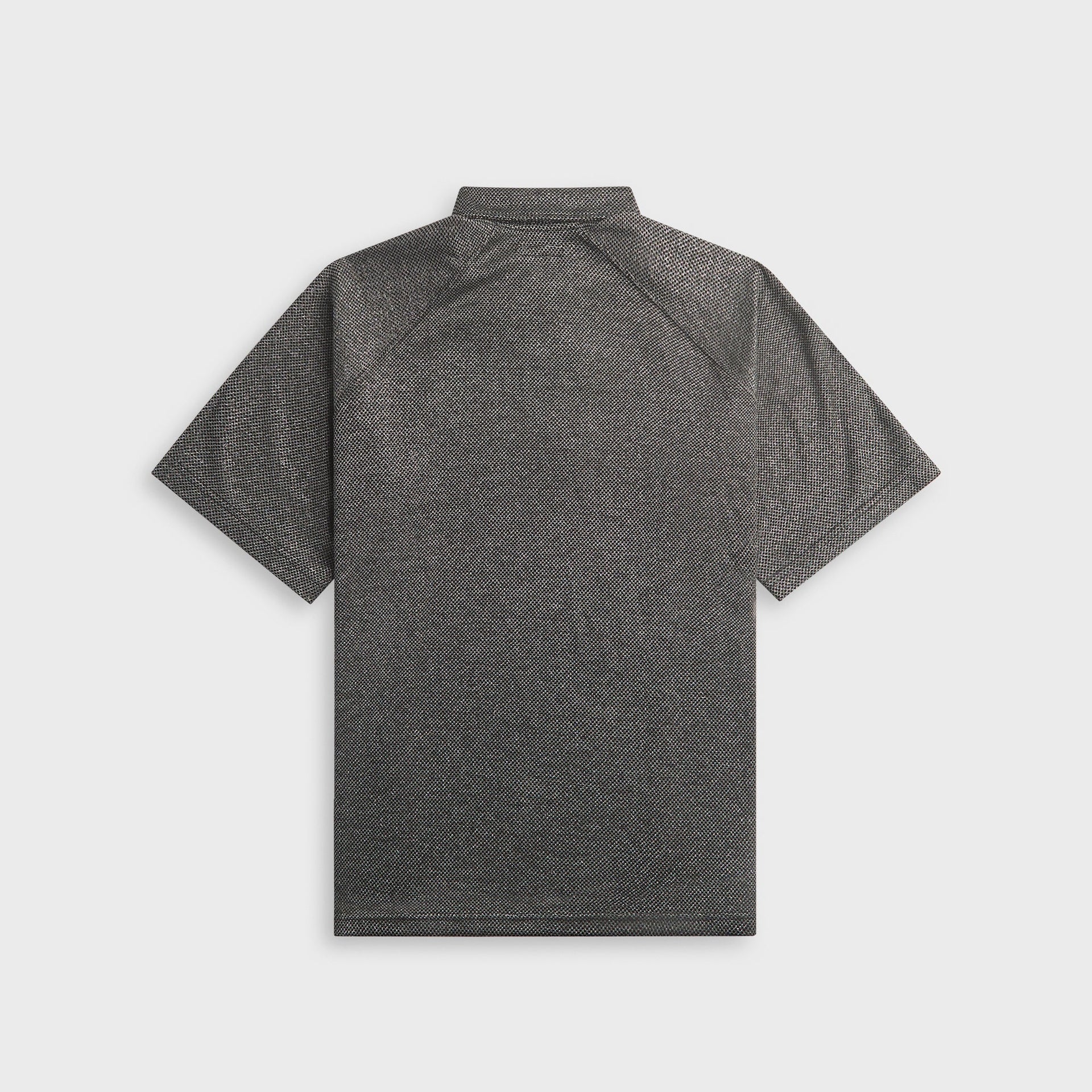 Engineered Garments Lurex Knit Jersey Polo Shirt - Black / Silver