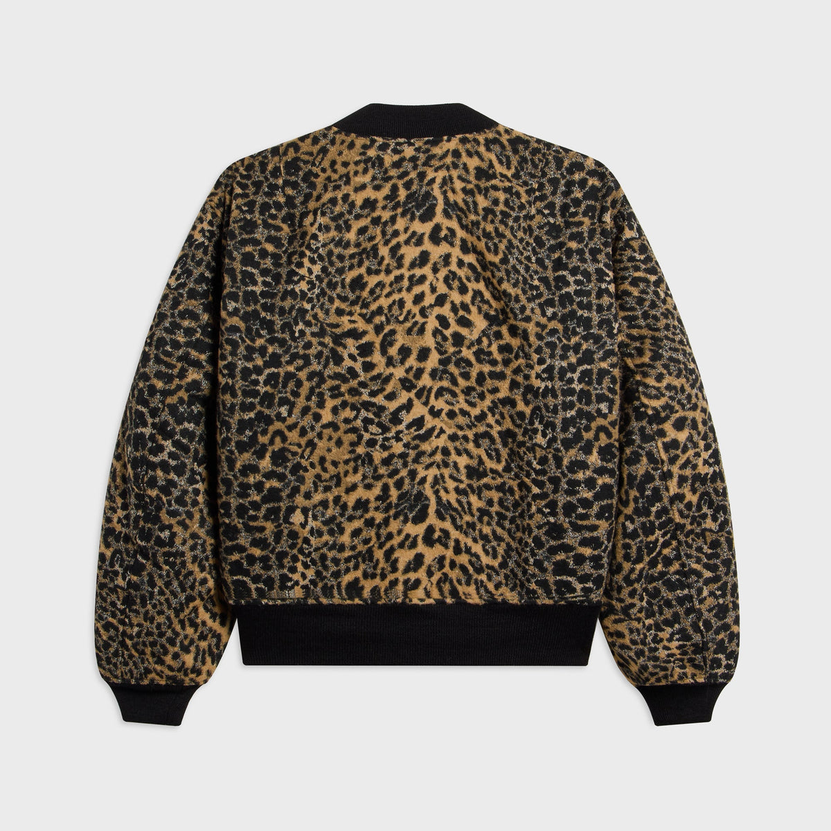 Engineered Garments Aviator Jacket - Brown Wool Poly Leopard Jacquard