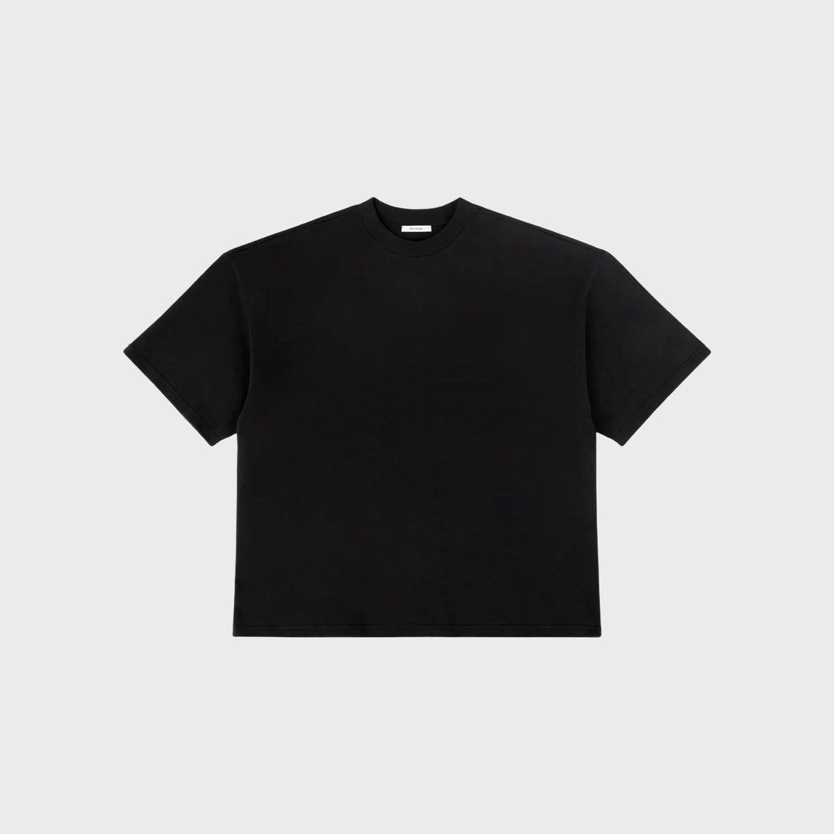 Entire Studios Heavy Boxy Tee, black boxy fit tee, front view
