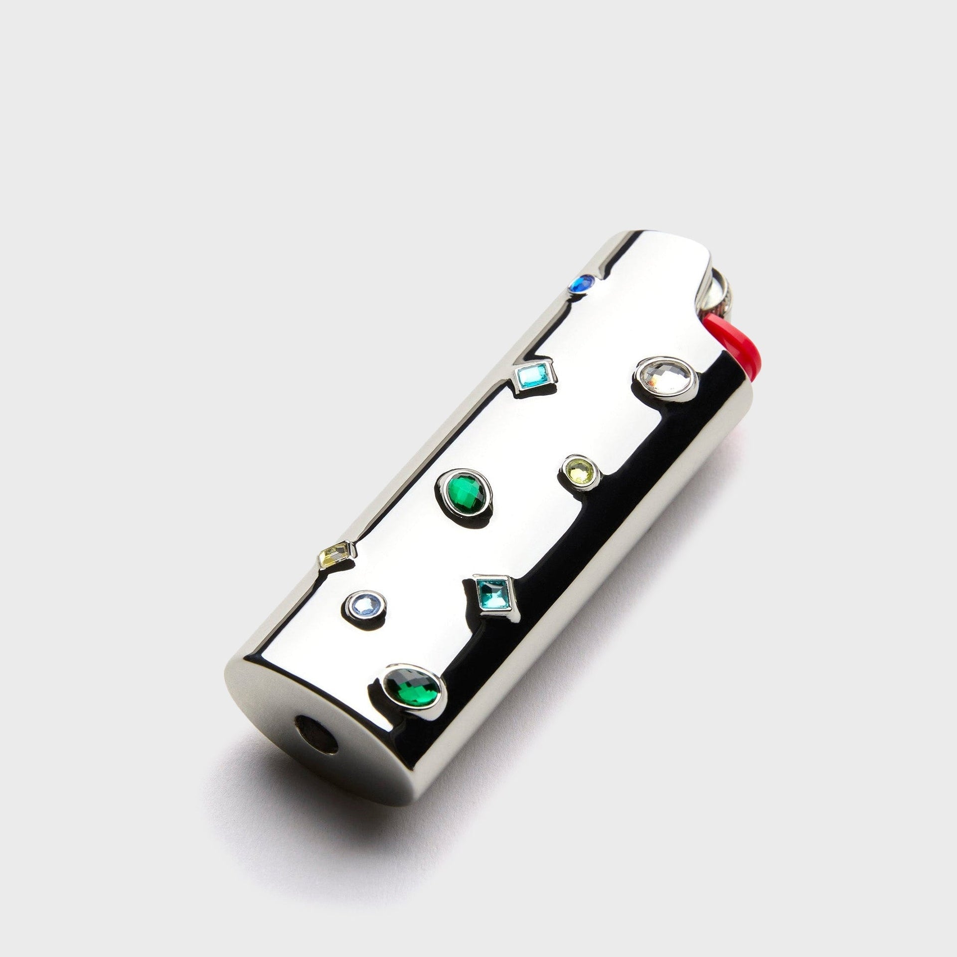 Edie Parker Little Gems Lighter Case - Blue / Silver