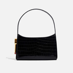 Edie Parker Burn Shoulder Bag - Black Croc