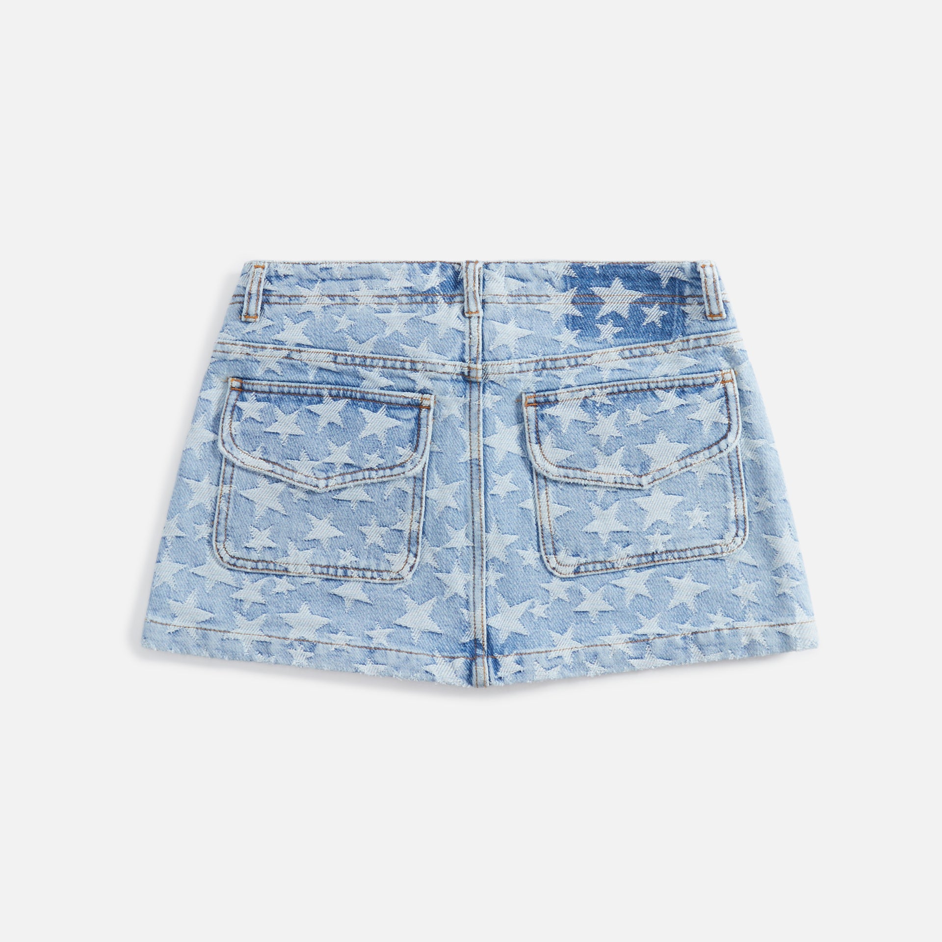 ERL Denim Jacquard Short Skirt - Light Blue