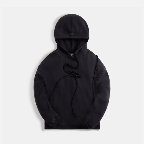 ERL Unisex Swirl Premium Fleece Hoodie Knit - Black
