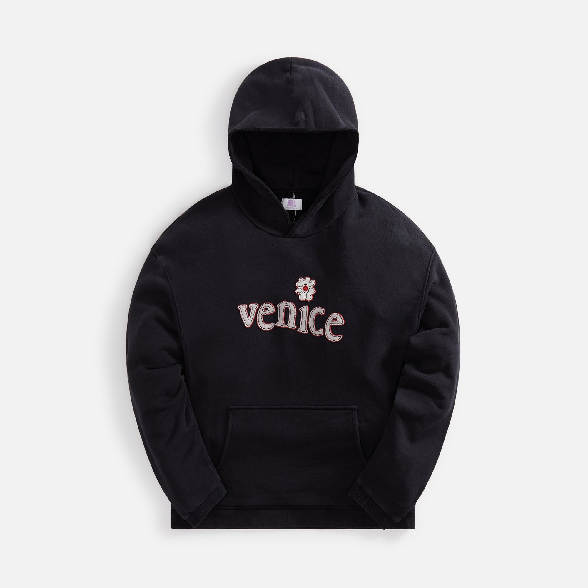 ERL Unisex Venice Patch Hoodie Knit Black